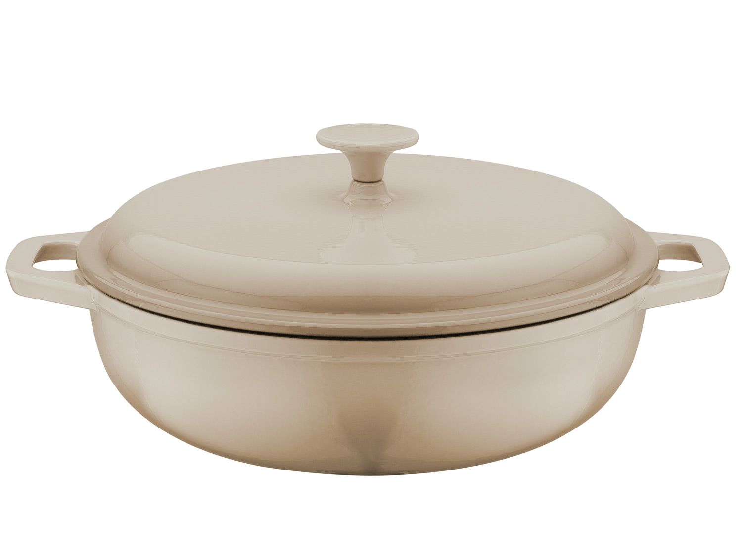 GSW Gietijzeren braadpan (Smoorpan, Crème, 30 cm)