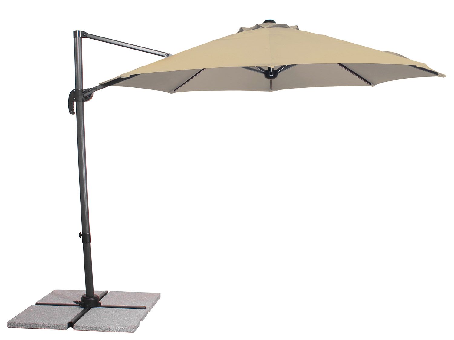 SCHNEIDER Zweefparasol Ø300 cm Naturel