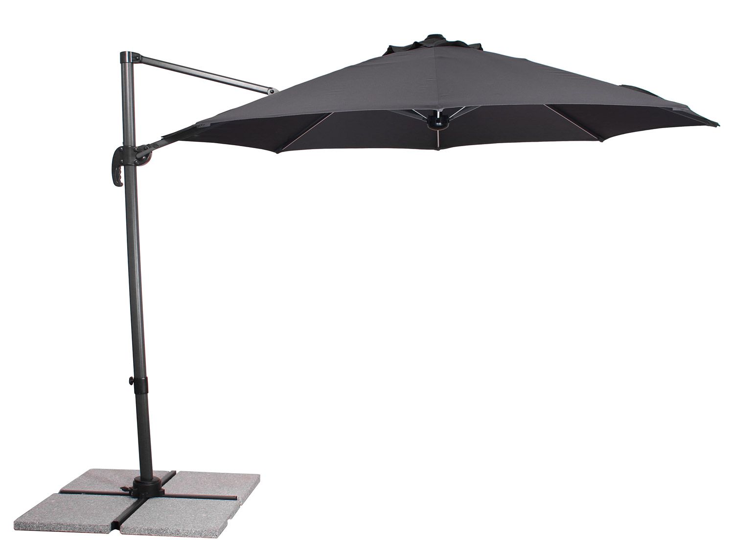 SCHNEIDER Zweefparasol Ø300 cm Antraciet