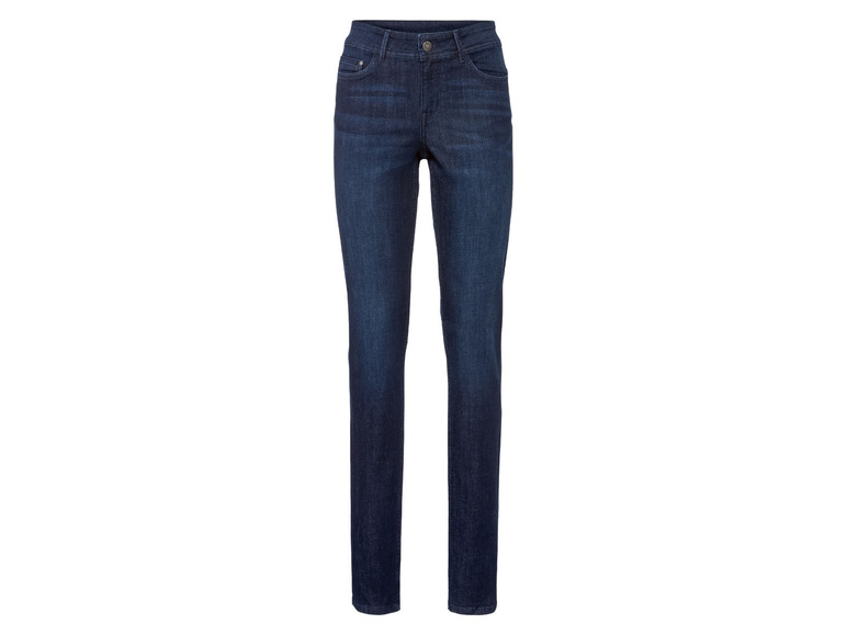 esmara Dames jeans - slim fit (vrouwelijk, 42, Donkerblauw/lang)