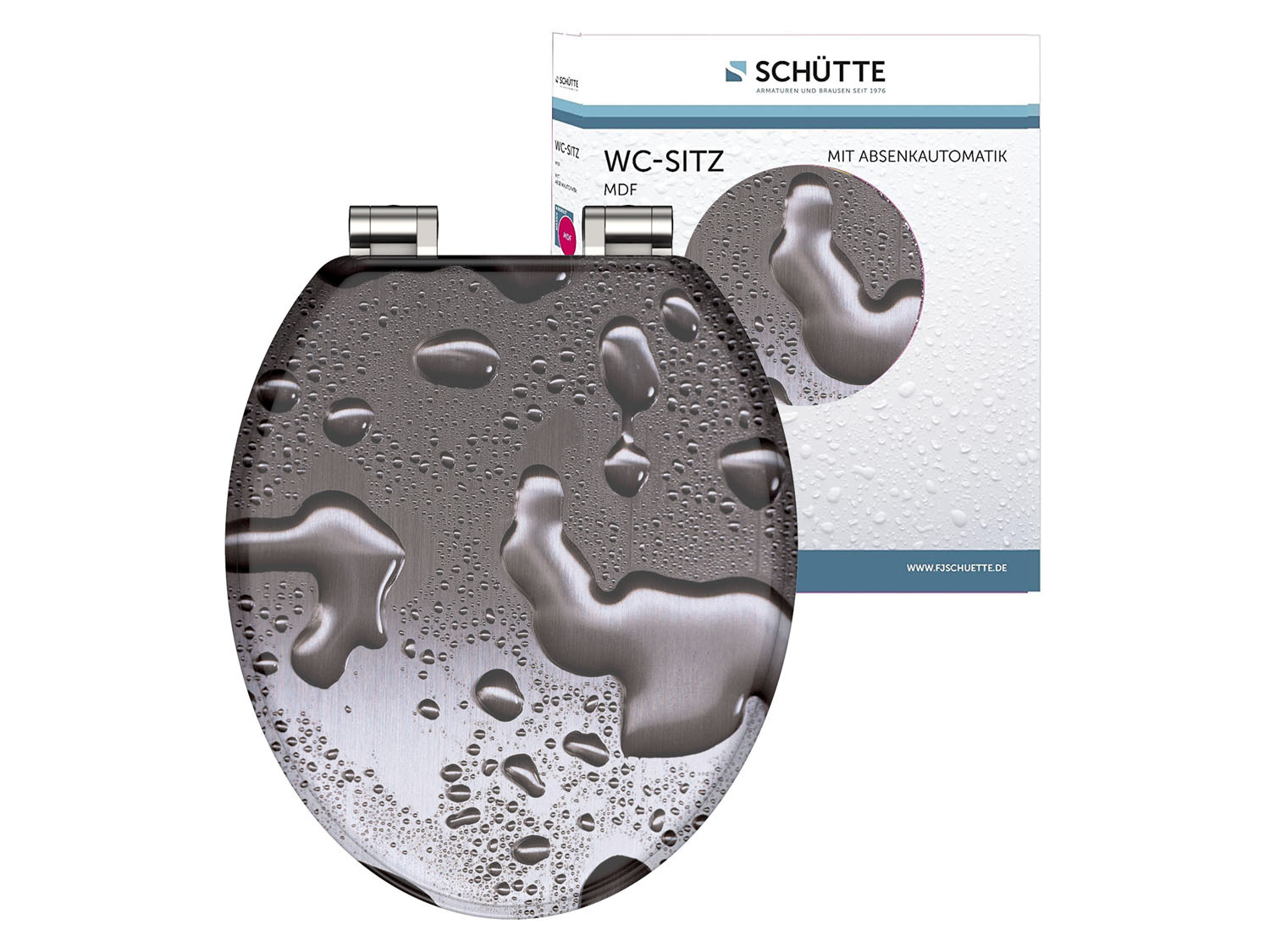 Schütte toiletzitting Grey Steel, mit Absenkautomatik