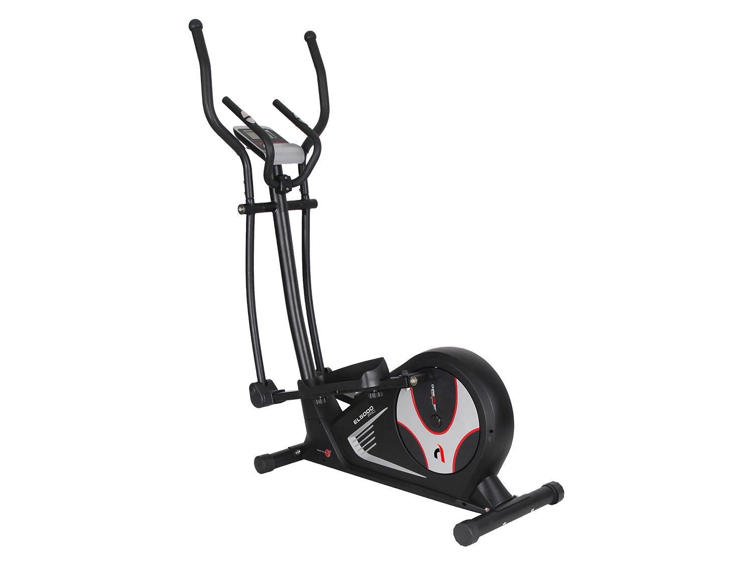 Christopeit Sport Crosstrainer EL 5000 Pro (ontvanger voor draadloze hartslagband inbegrepen in de computer) (Zwart)