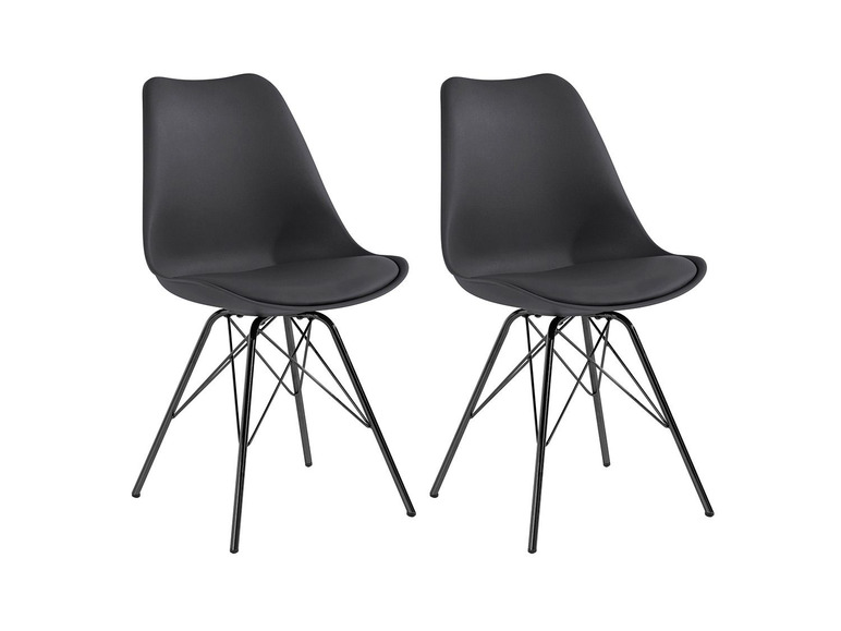 Homexperts Set van 2 stoelen (stoel, Zwart)
