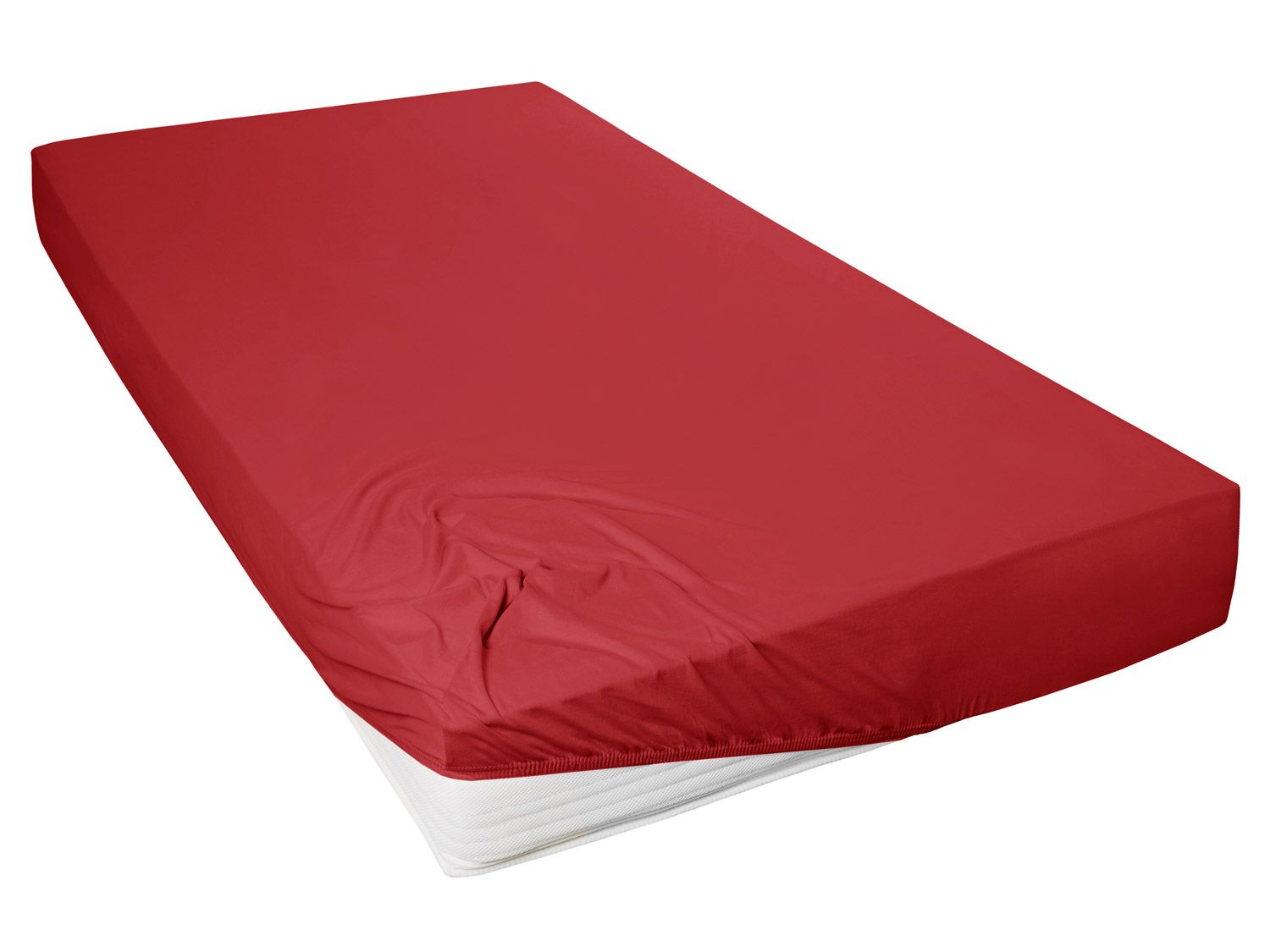 Primera Jersey hoeslaken (140-160 x 200 cm, Rood)