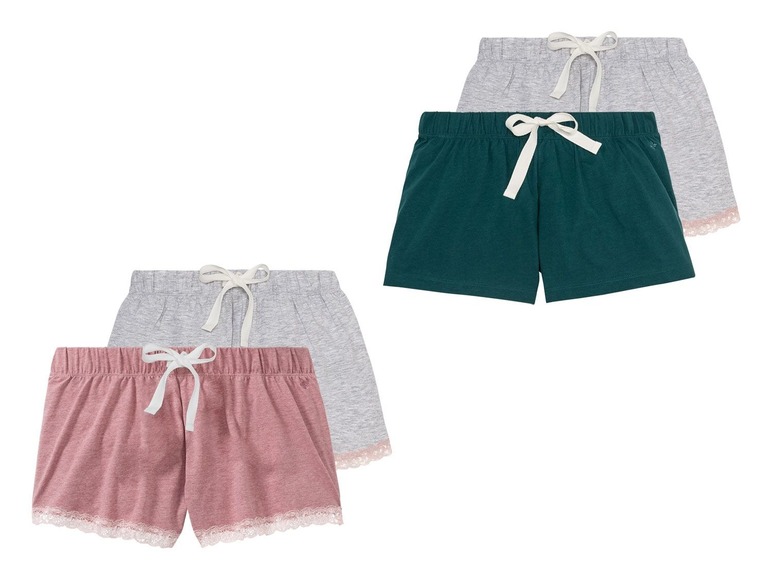 Ga naar volledige schermweergave: ESMARA® Lingerie 2 dames pyjama shorts - afbeelding 1
