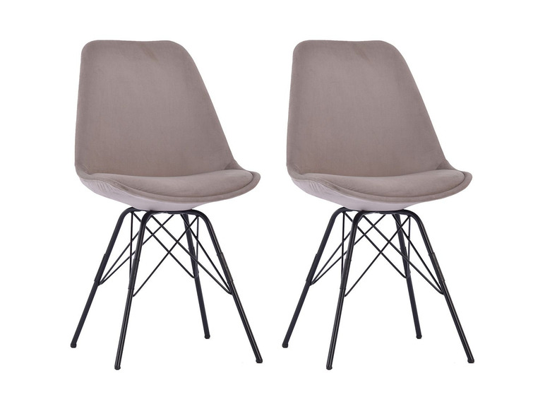 Homexperts Set van 2 stoelen (stoel, Lichtgrijs)