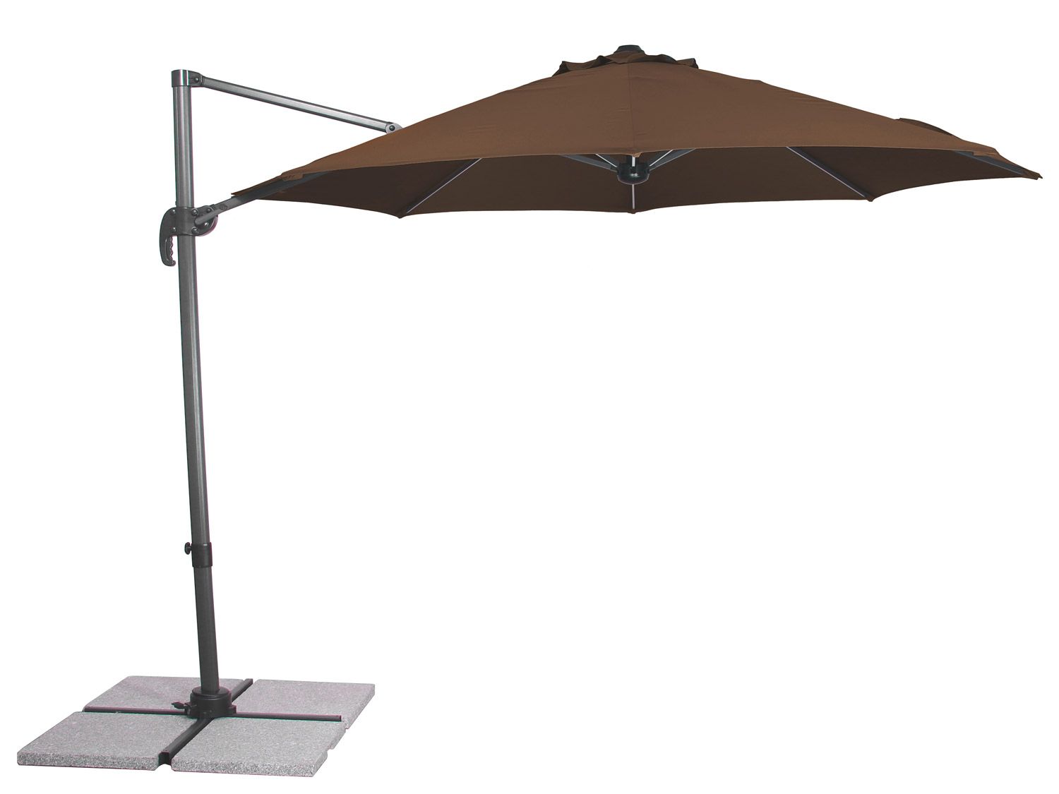 SCHNEIDER Zweefparasol Ø300 cm Mokka