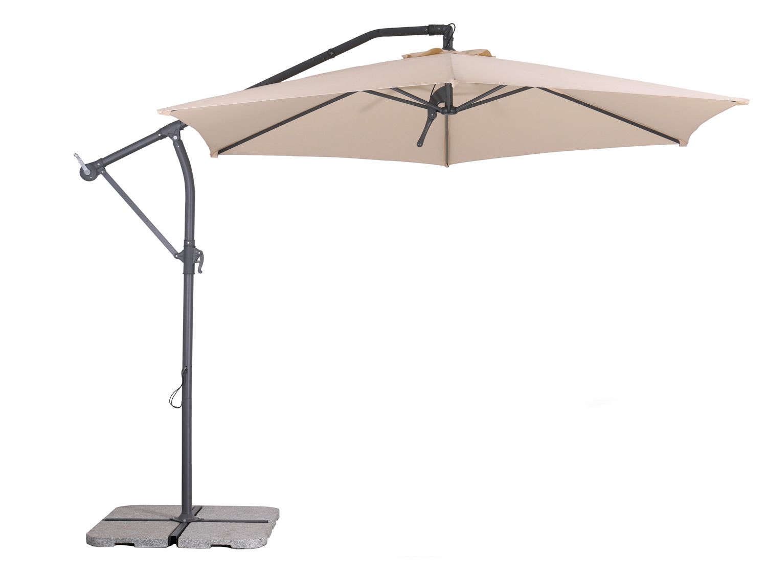 Schneider Zweefparasol Ø300 cm (Houtkleurig flex)