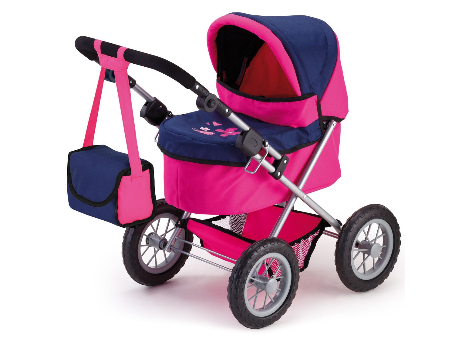 BAYER DESIGN Poppenwagen Trendy pink-blauw