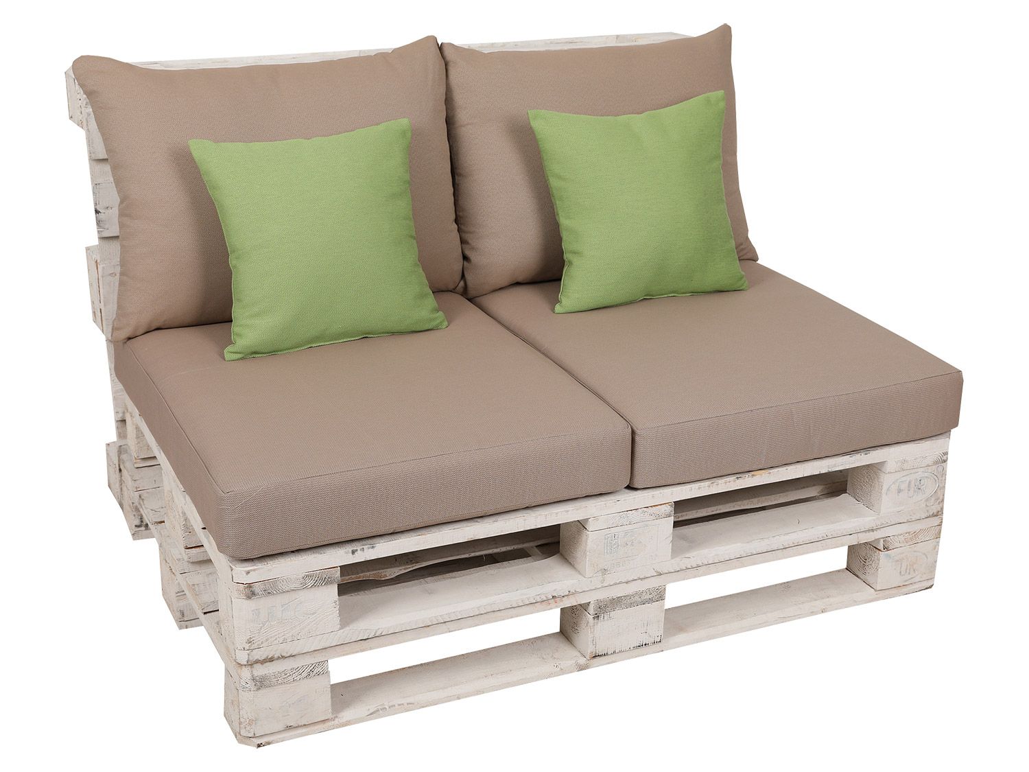 GO-DE Textil Palletkussenset (Beige-groen)