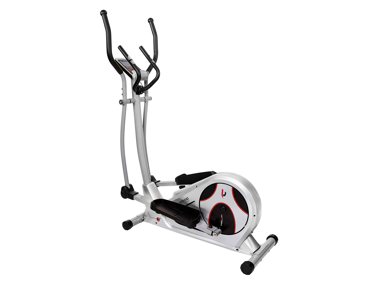 Christopeit Sport Crosstrainer EL 5000 Pro (ontvanger voor draadloze hartslagband inbegrepen in de computer) (Zilver)