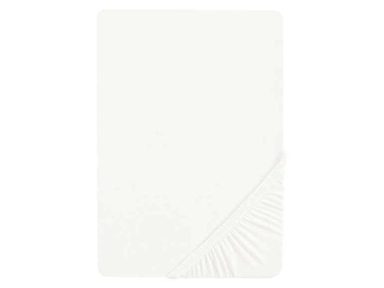 Biberna Jersey hoeslaken (katoenen stof, 90-100 x 200 cm, Wit)