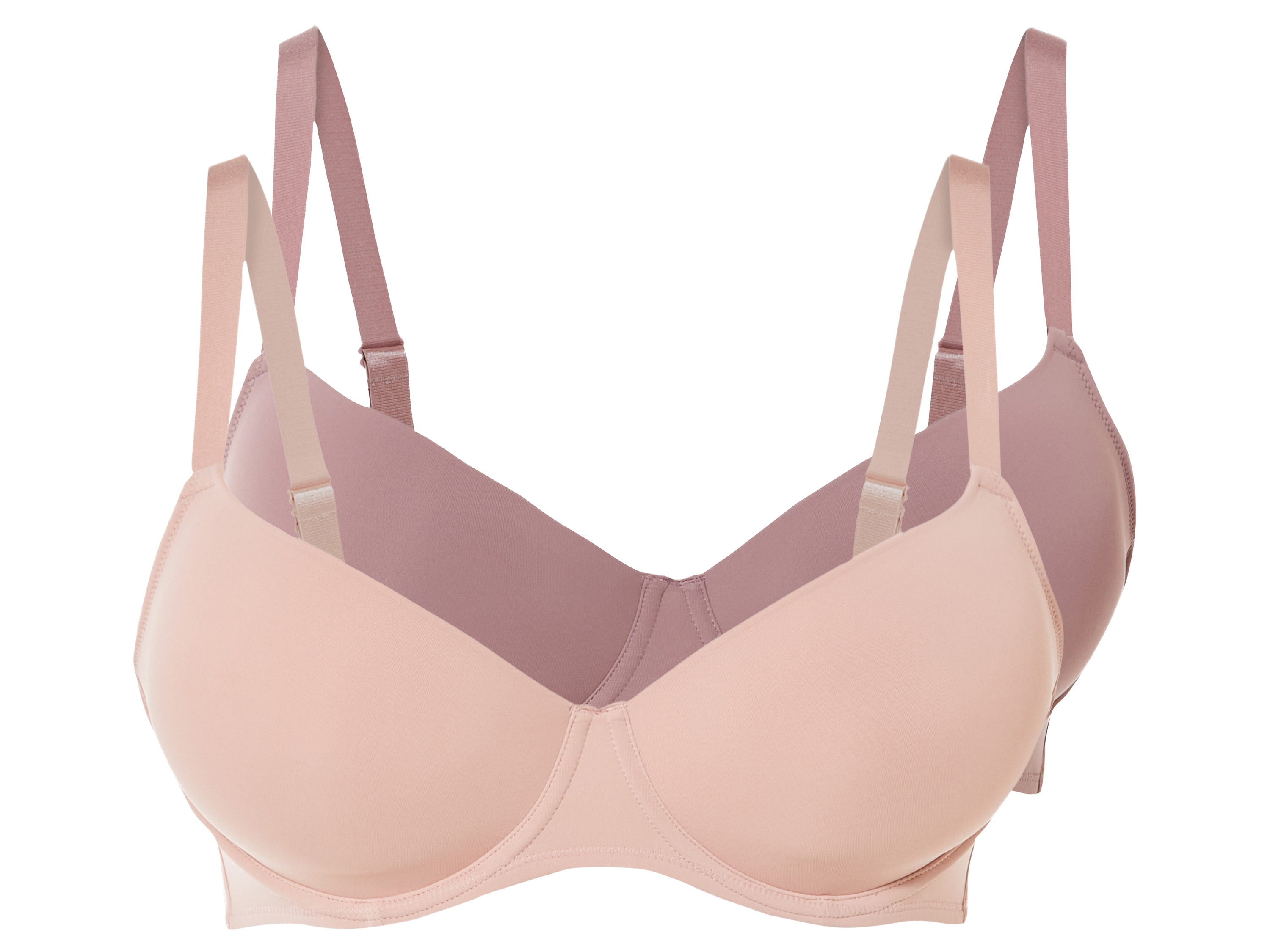 esmara Dames bh&apos;s 2-pack (Oud roze/donkerroze, 90E)