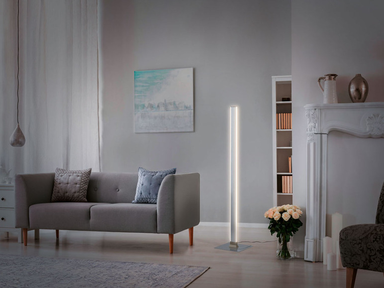 Ga naar volledige schermweergave: LIVARNO home LED-staande lamp in mat nikkel-look - afbeelding 3