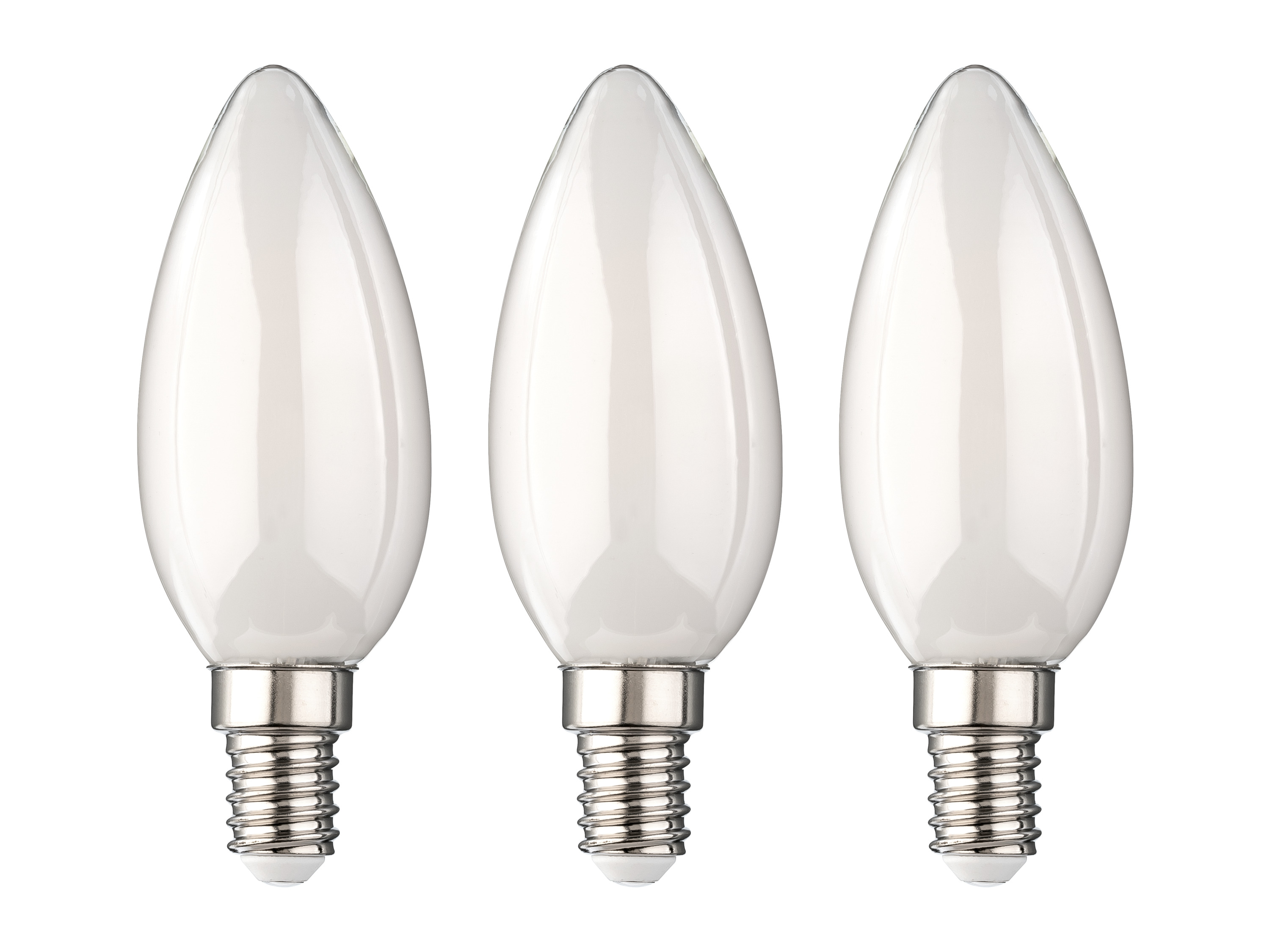 LIVARNO home LED-filamentlampen 3 stuks (Kaars E14, melkachtig)