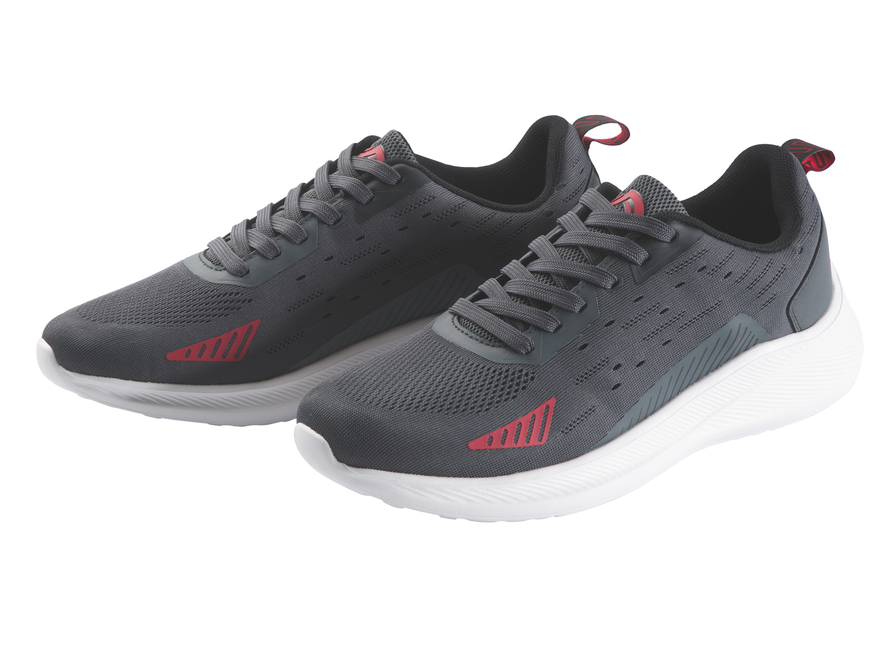 CRIVIT Heren sportschoenen (43, Grijs/rood)