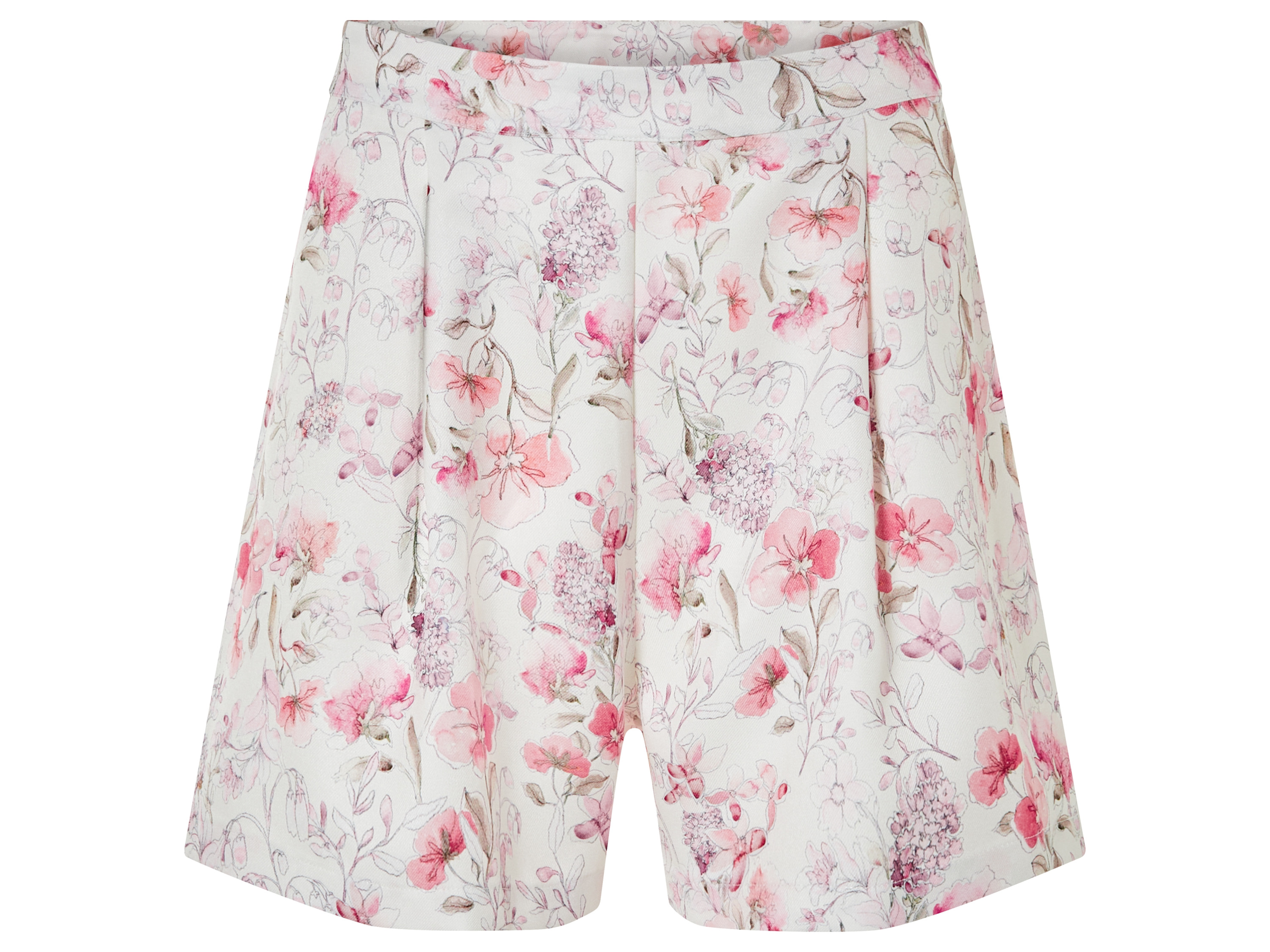 esmara Dames shorts (46, Patroon bloemen)