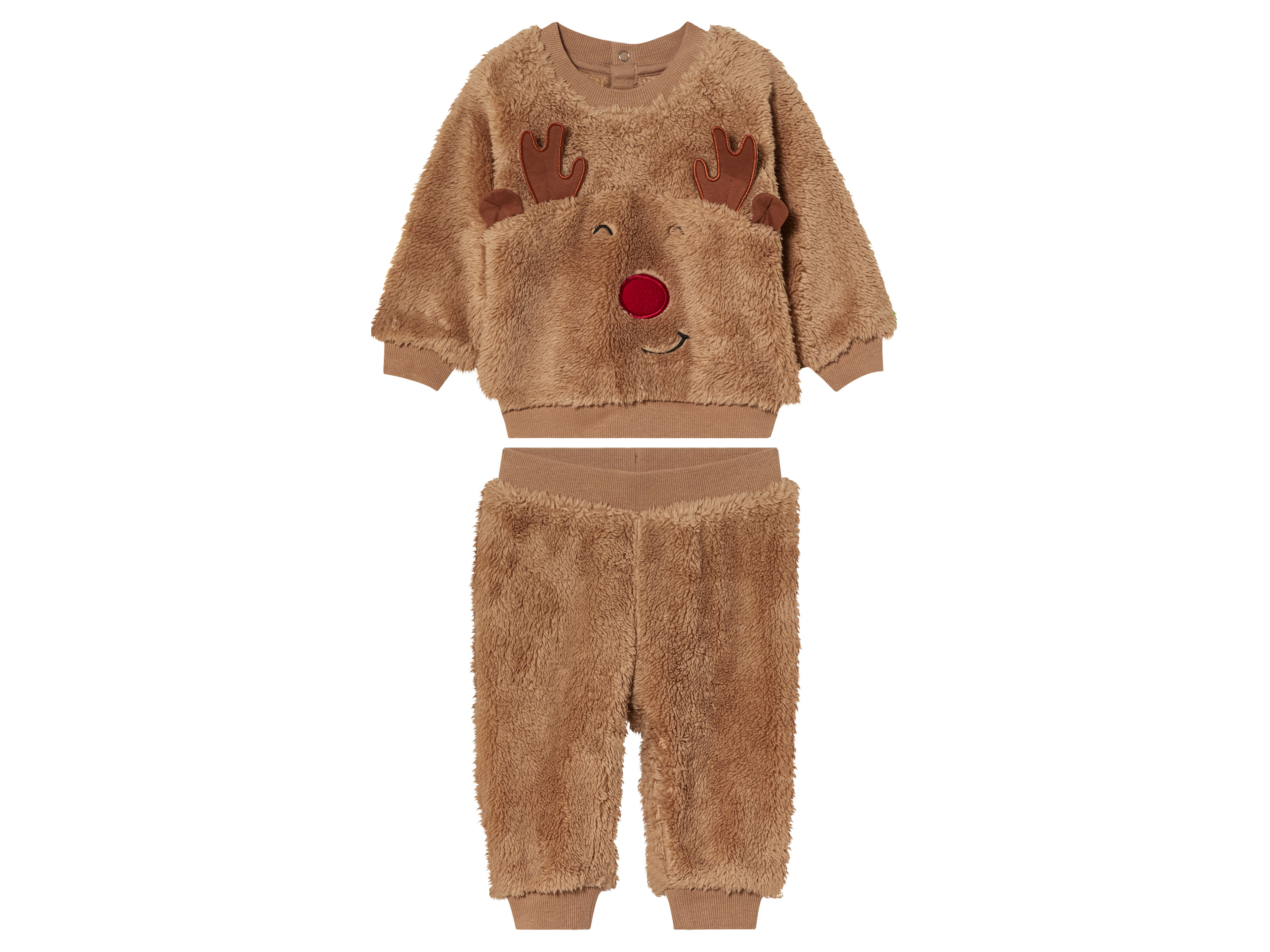 lupilu Baby fleecepak Kerst (74/80, Beige)