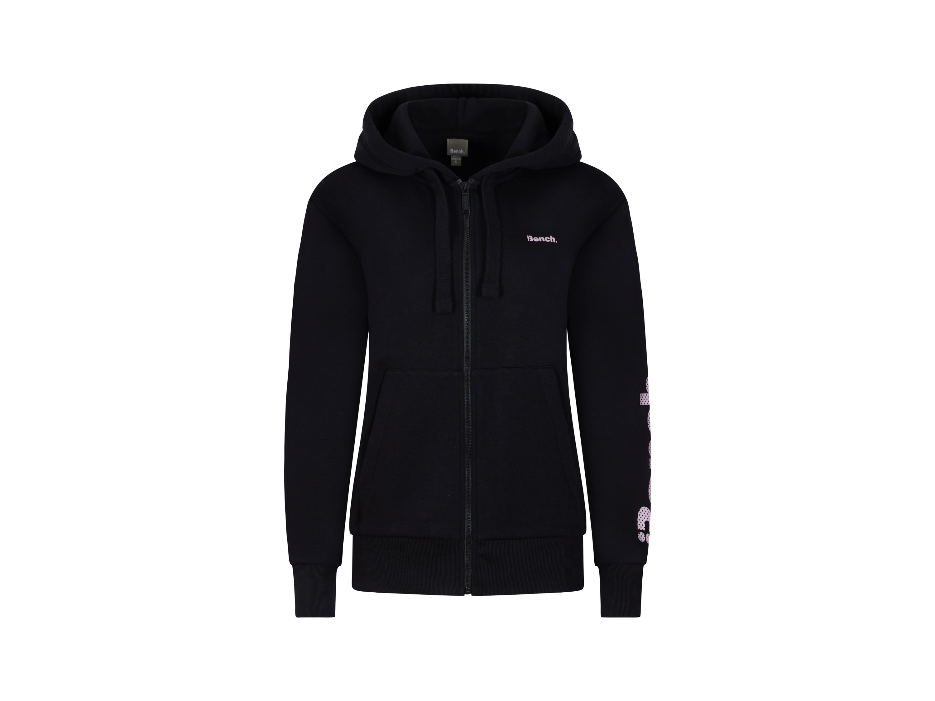 BENCH Heren hoodie met rits (LL, Zwart)