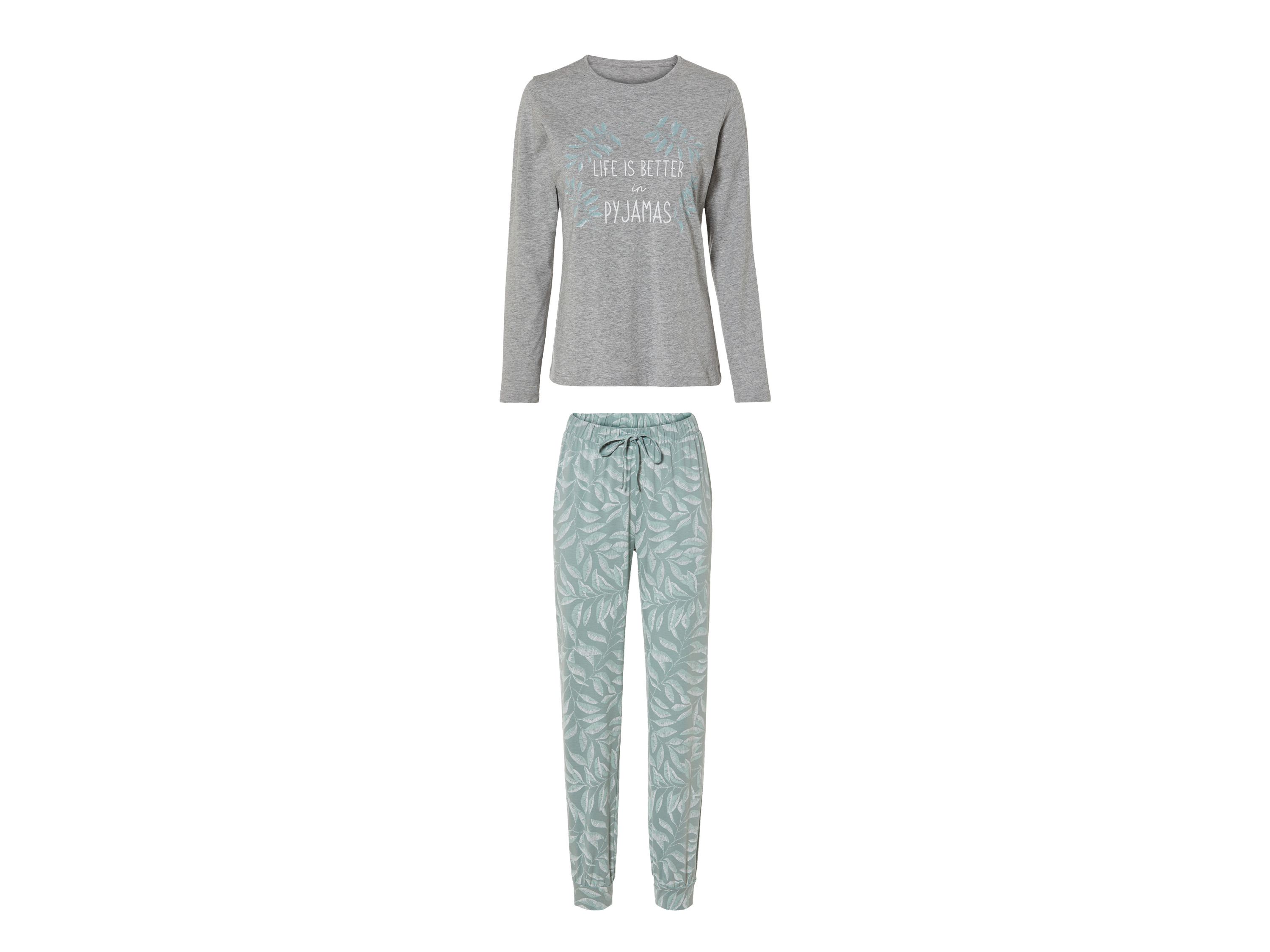 esmara Dames pyjama (L (44-46), Grijs/groen)