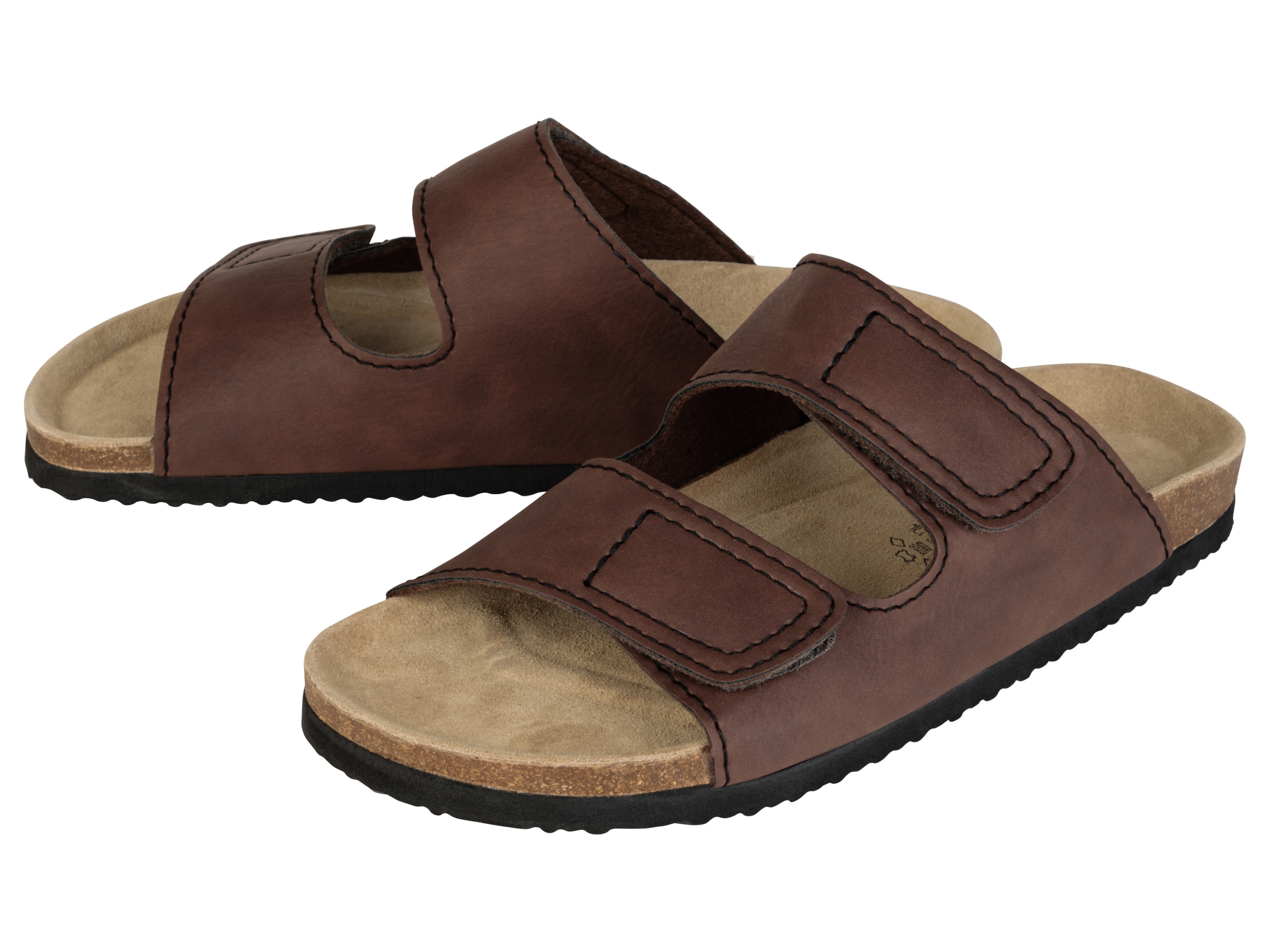 LIVERGY Heren slippers (41, Cognac)