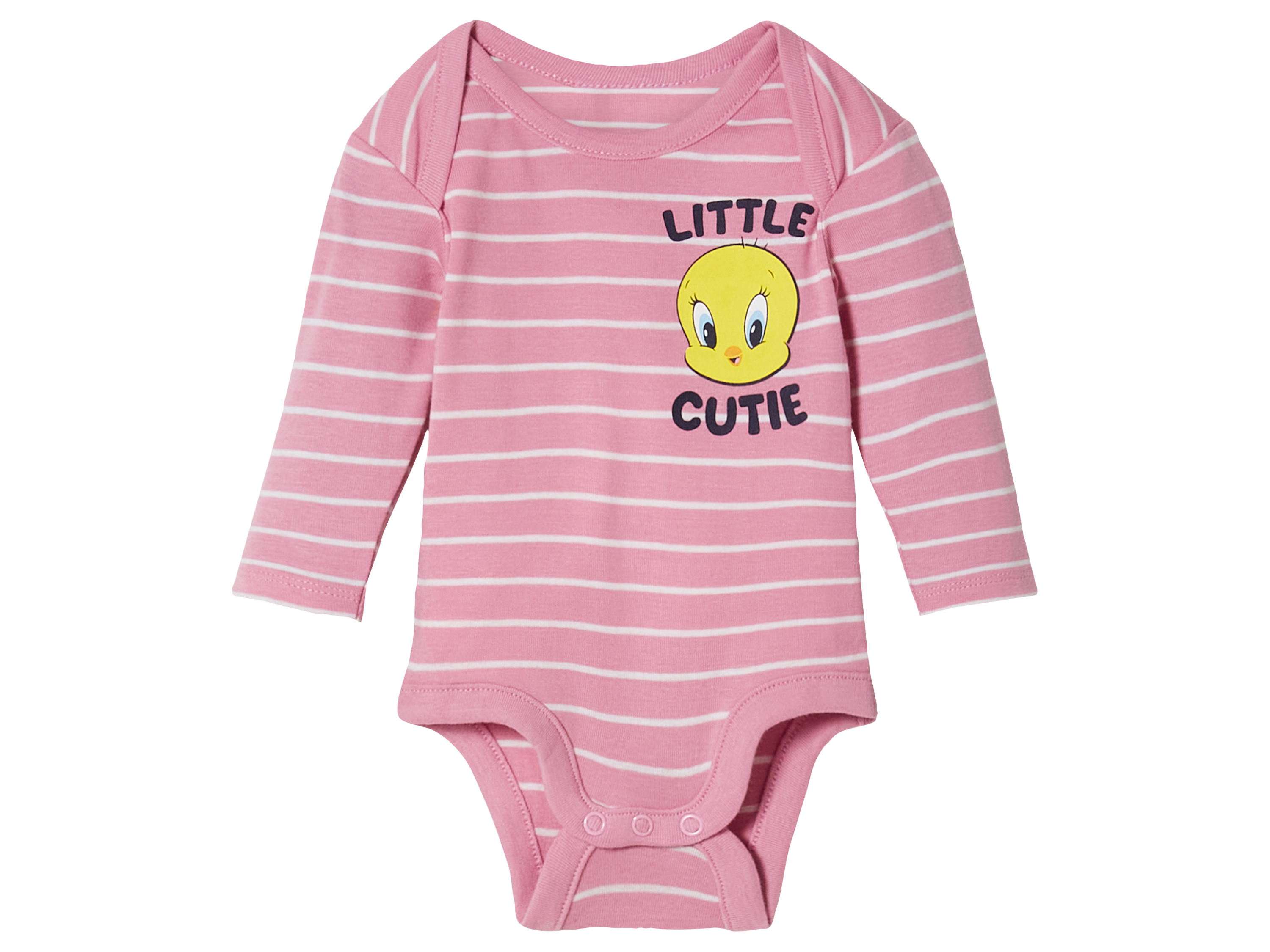 Babyromper (50/56, Gestreept/lichtroze)