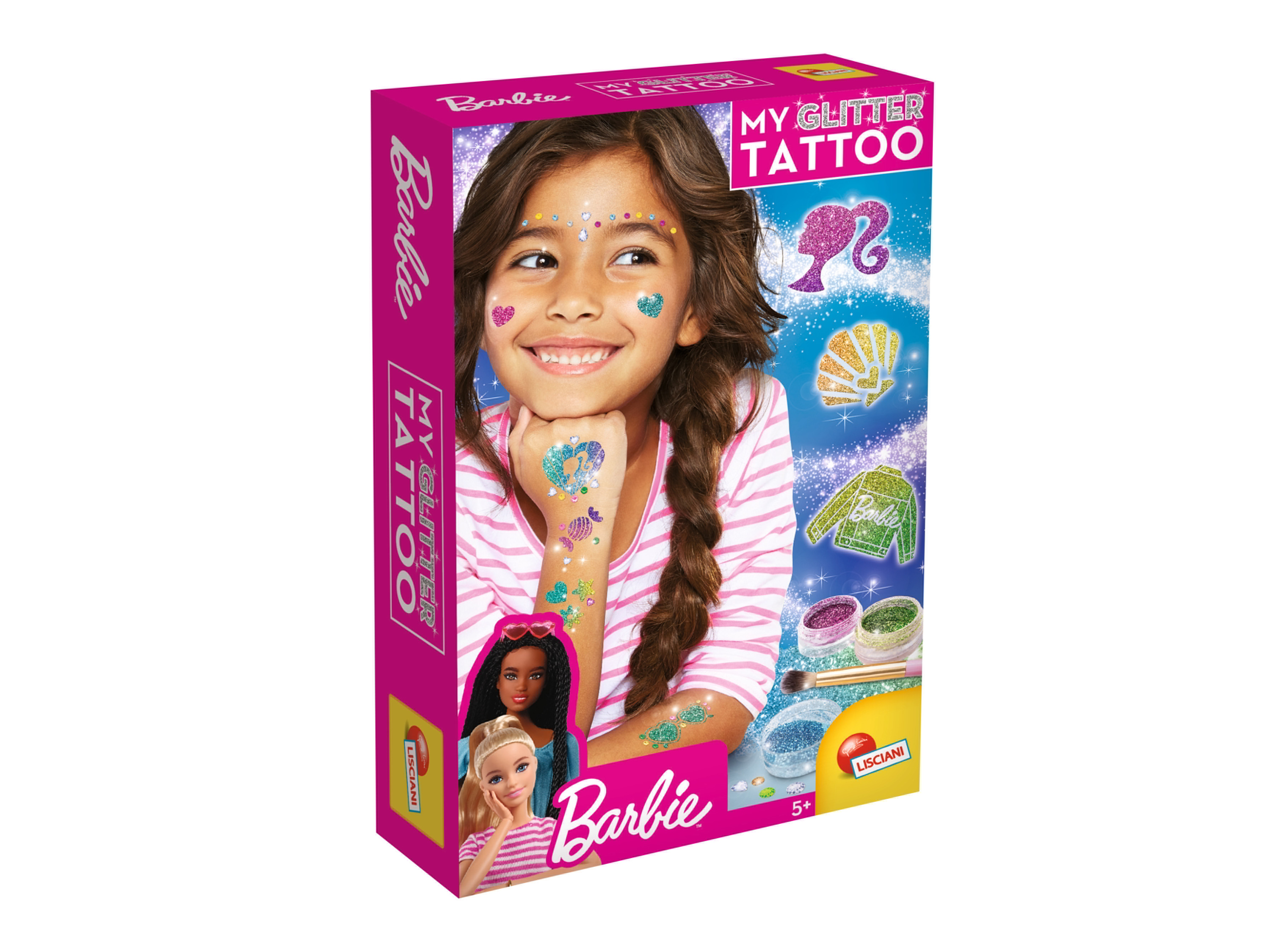 Tijdelijke Tattoos Barbie My Glitter Tattoo Purpurine 20 Onderdelen