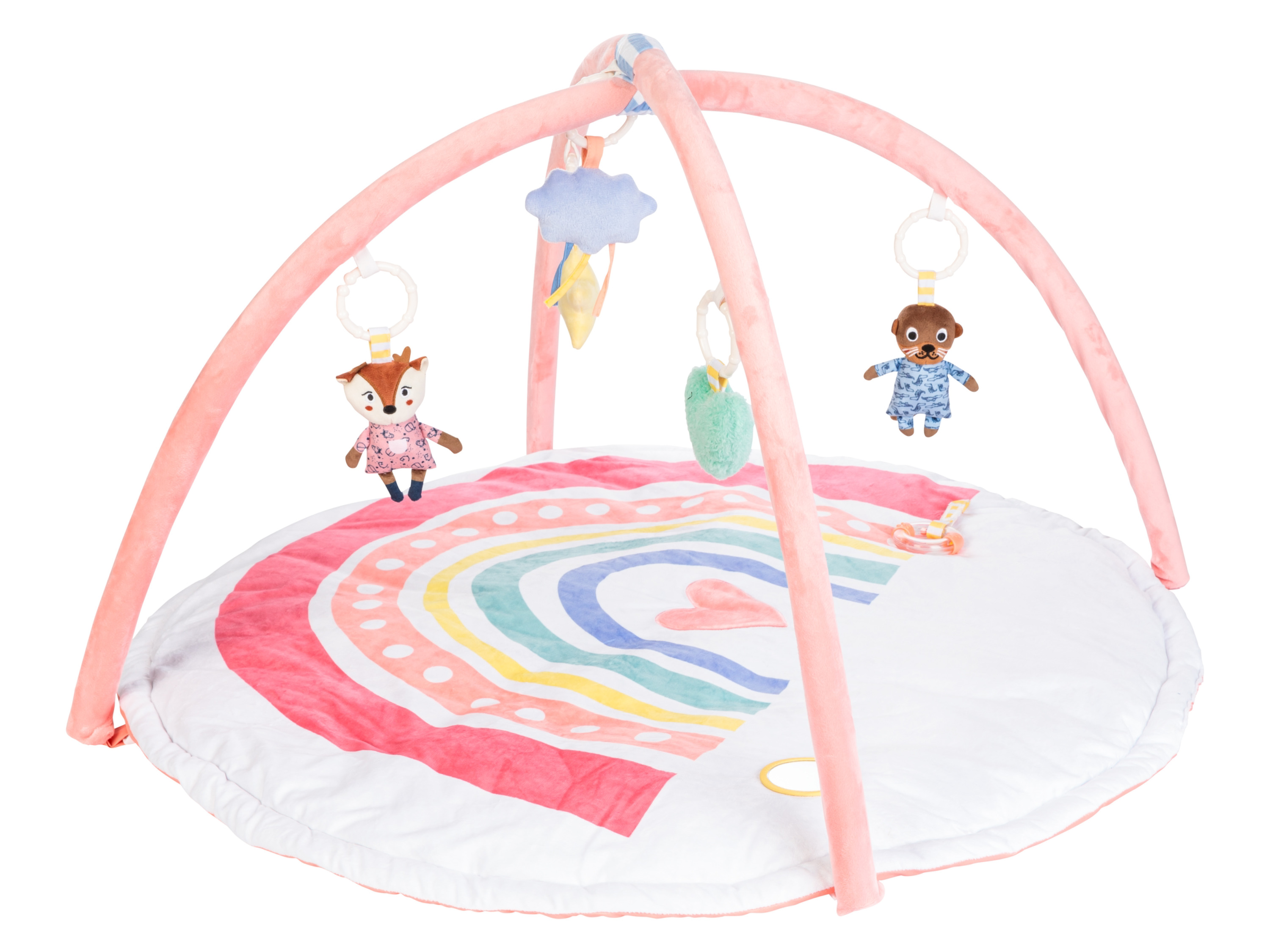 lupilu Baby Activity Center met kleurrijke knuffels (Regenboog)