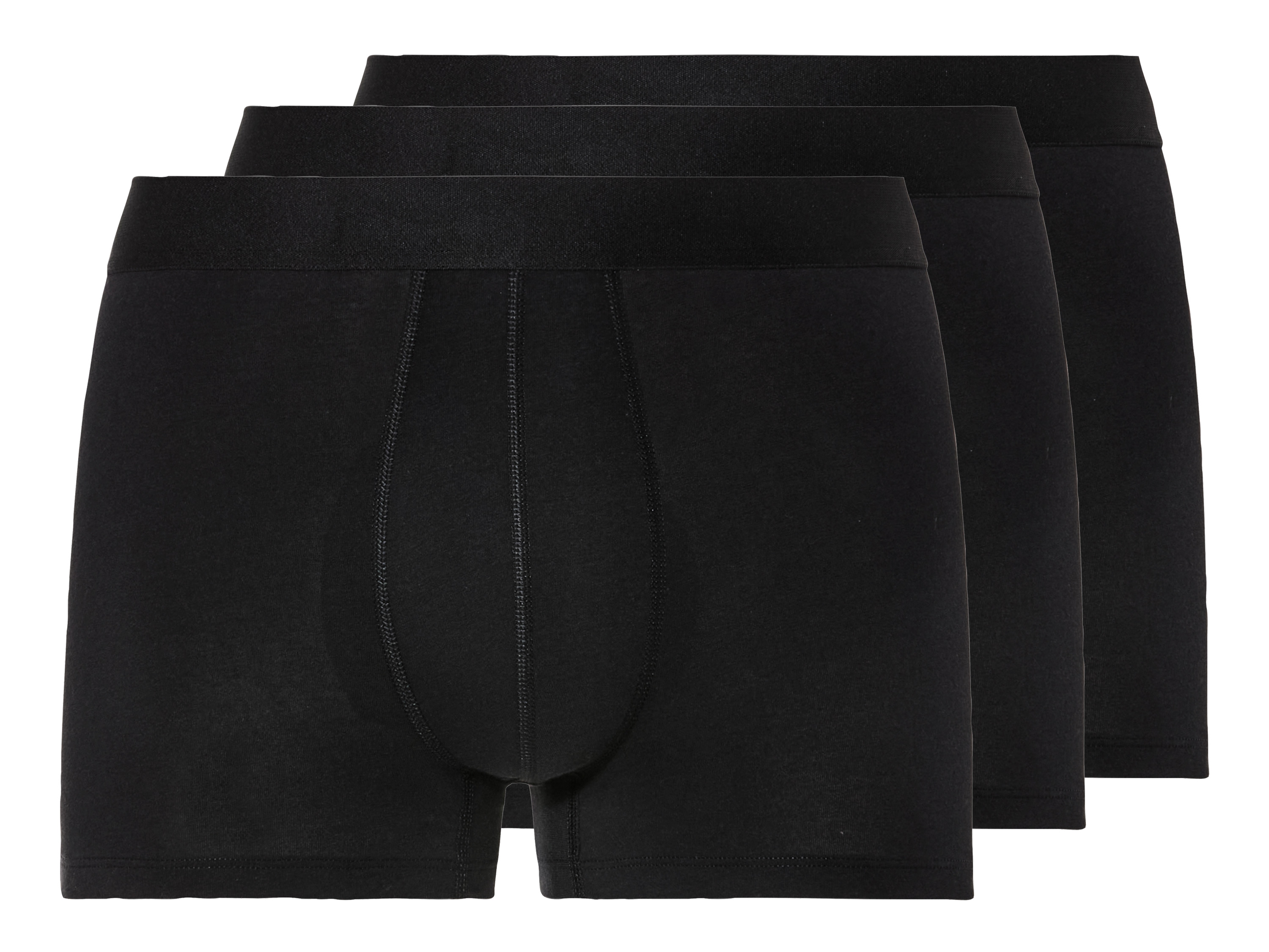 LIVERGY 3 paar heren boxers (M, Zwart)