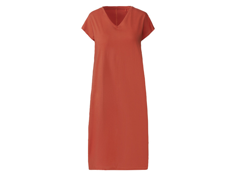 esmara Dames linnen jurk (L (44/46), Oranje)