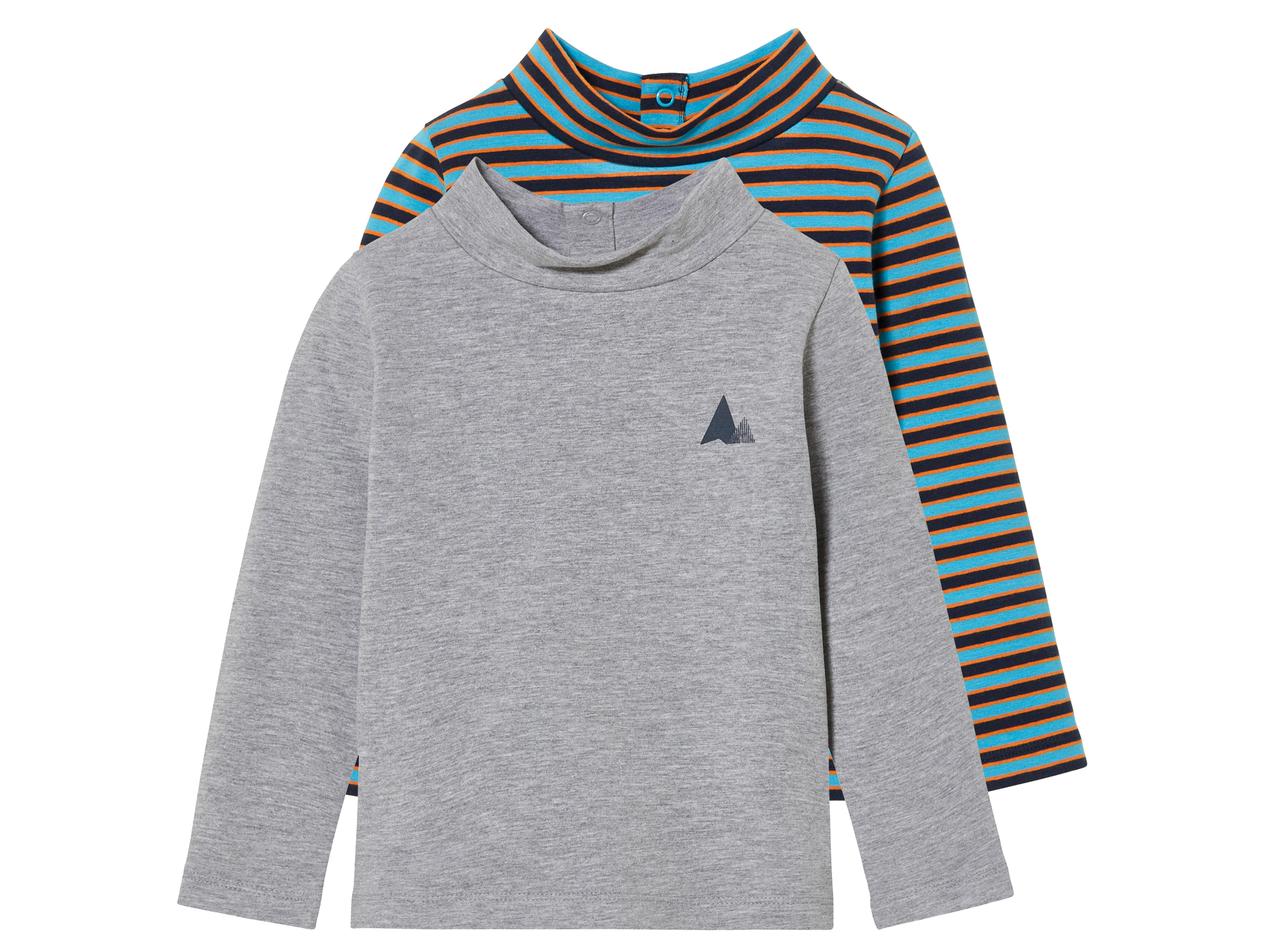 lupilu 2 kinder thermo-shirt met lange mouwen (86/92, Grijs/blauw/donkerblauw)