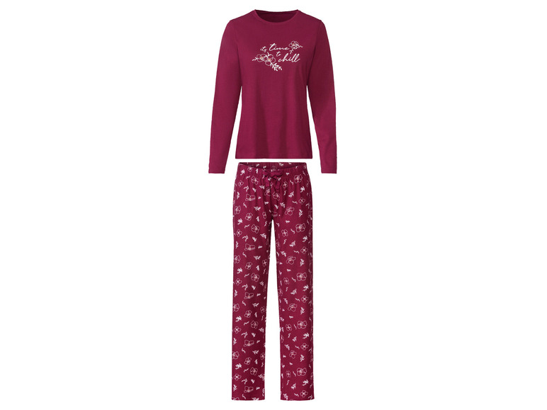 esmara Dames pyjama (M (40/42), Bordeauxrood)