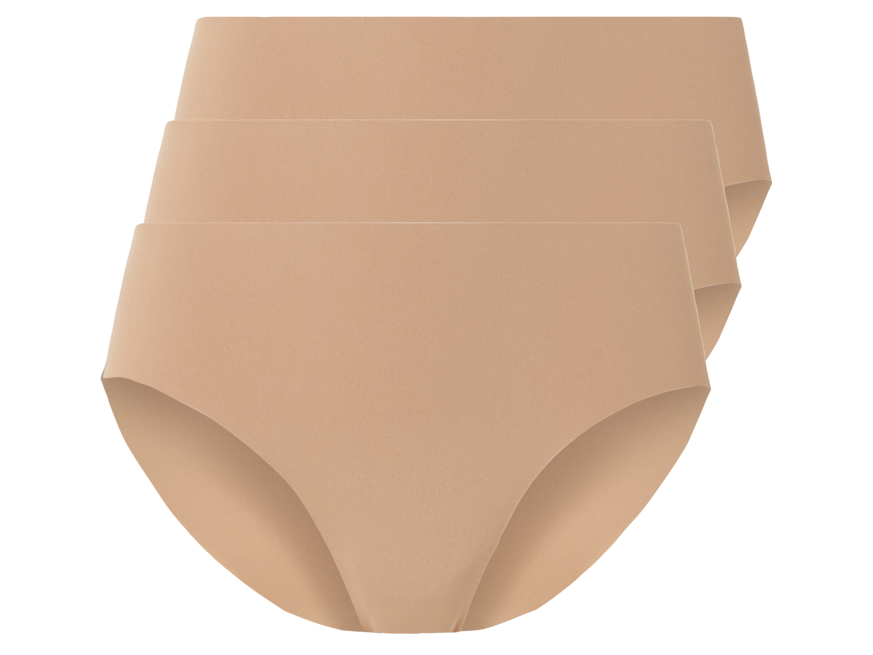 esmara 3 dames lasercut-slips (XS (32/34), Beige)