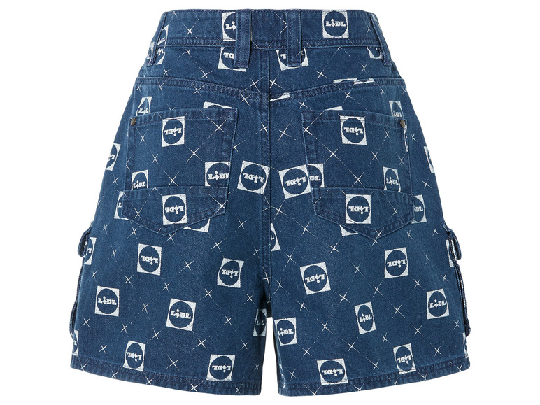 Ga naar volledige schermweergave: esmara® Dames jeansshort met Lidl-print - afbeelding 7