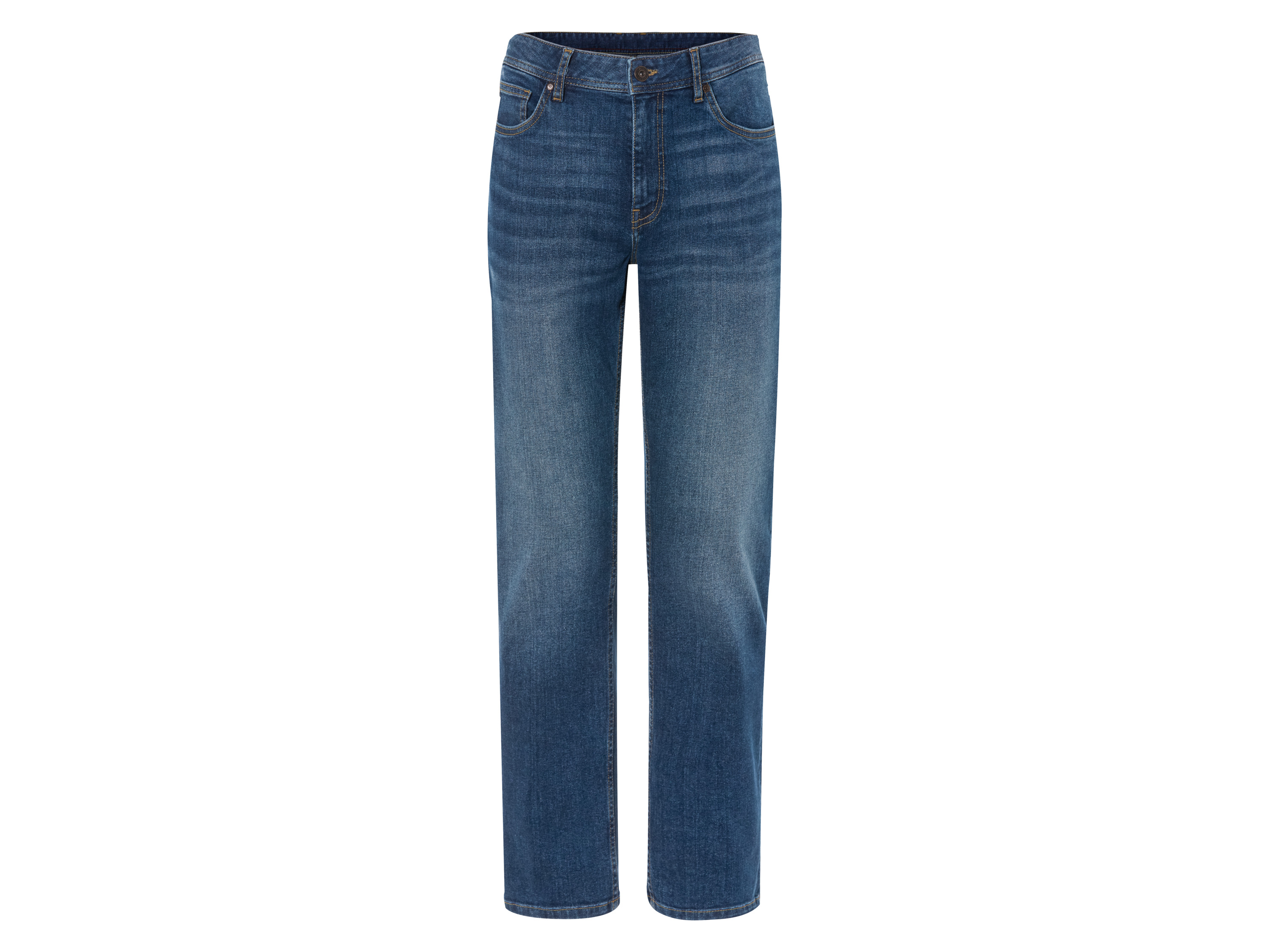 LIVERGY Heren jeans - Straight Fit (50 (34/32), Blauw)