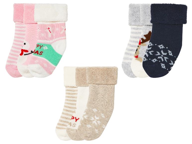 Ga naar volledige schermweergave: lupilu® Babysokjes met kerstdesign 3 paar - afbeelding 1