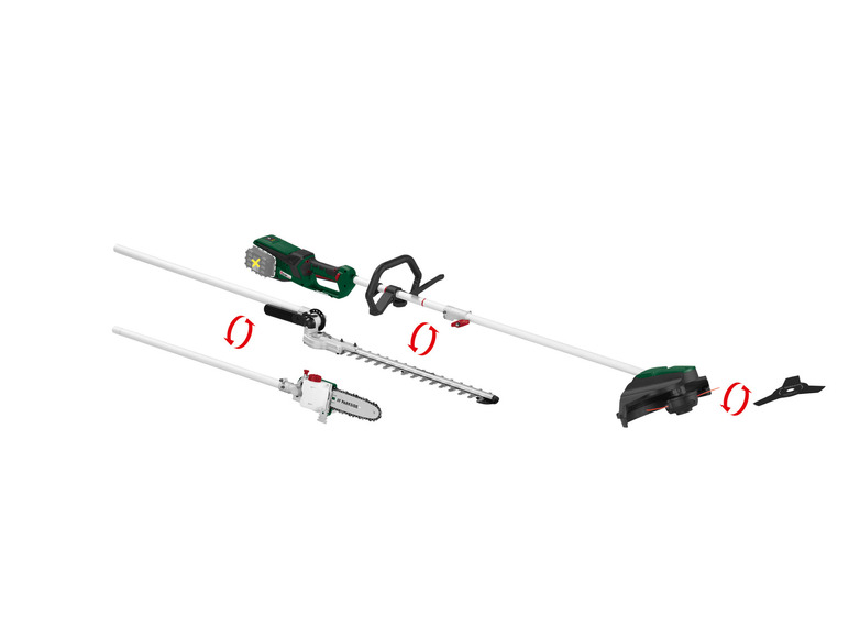 Ga naar volledige schermweergave: PARKSIDE® Accu 4-in-1 tuincombigereedschap 40V zonder accu - afbeelding 6