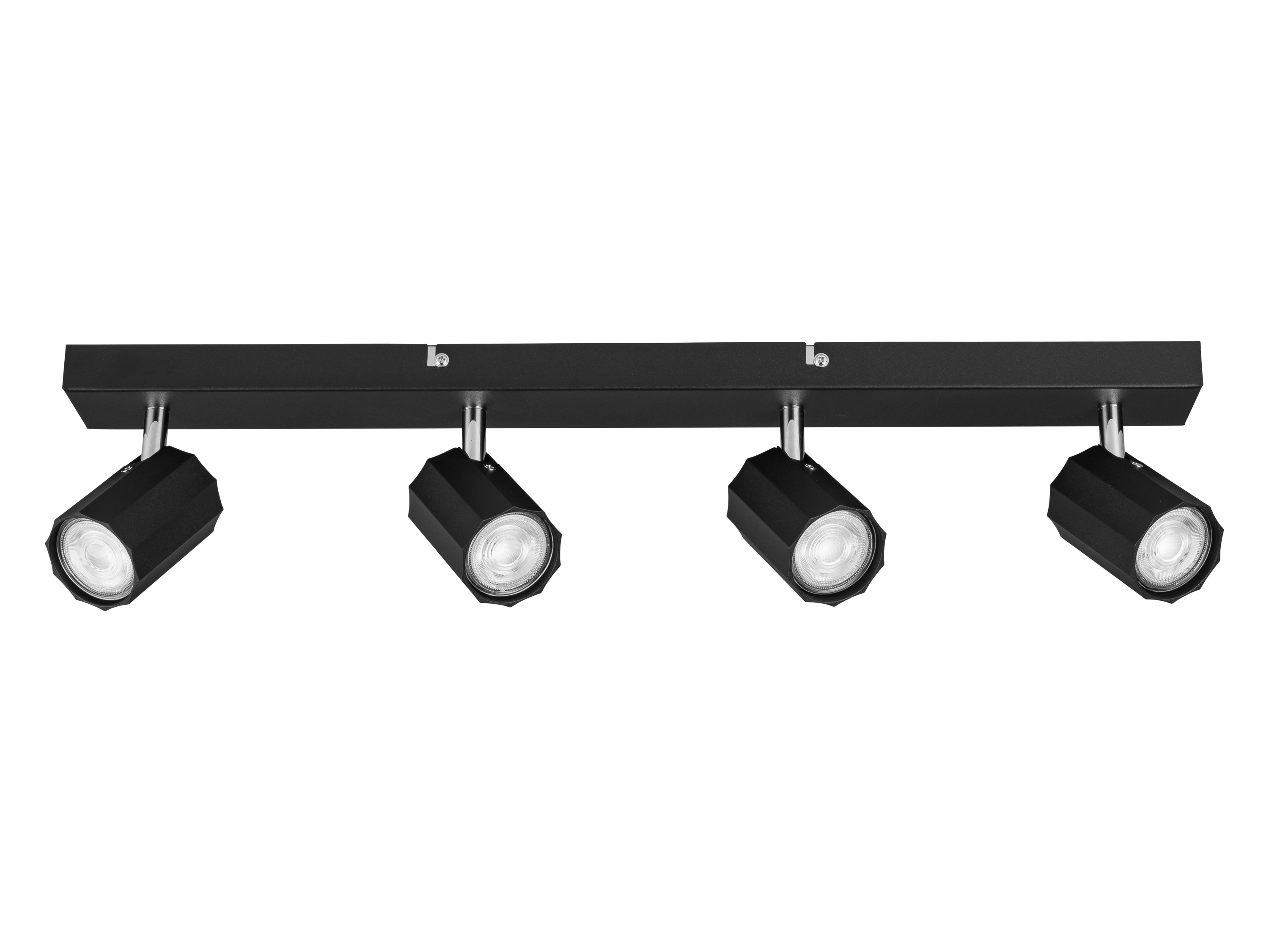 LIVARNO home LED-plafondlamp (Wand-/plafondrail, 4 lampen, Zwart)