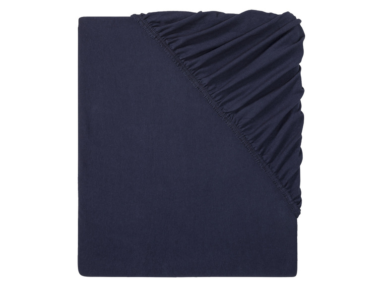 LIVARNO home Jersey hoeslaken 90-100 x 200 cm (Donkerblauw)