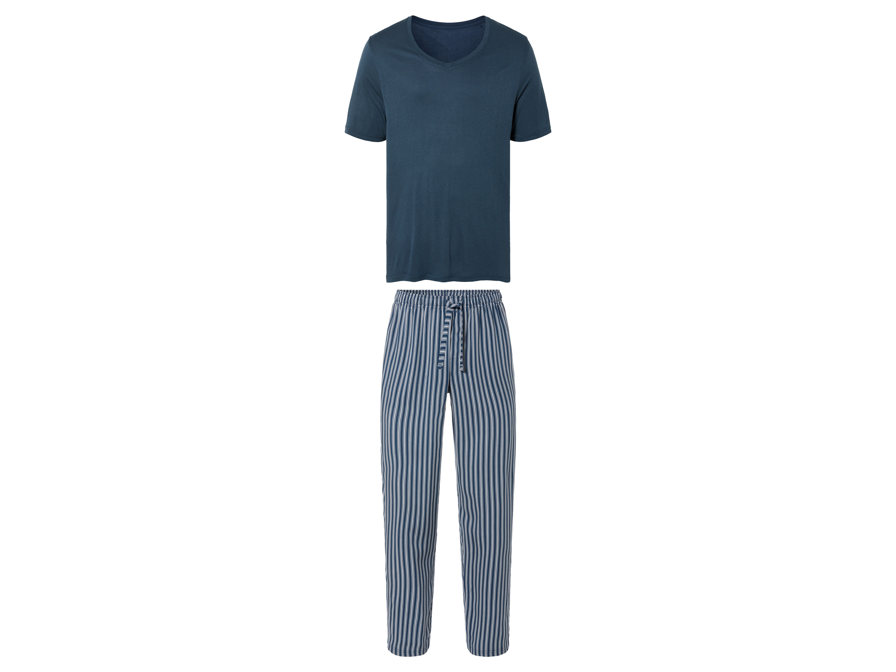 LIVERGY Heren pyjama (L (52/54), Donkerblauw gestreept)