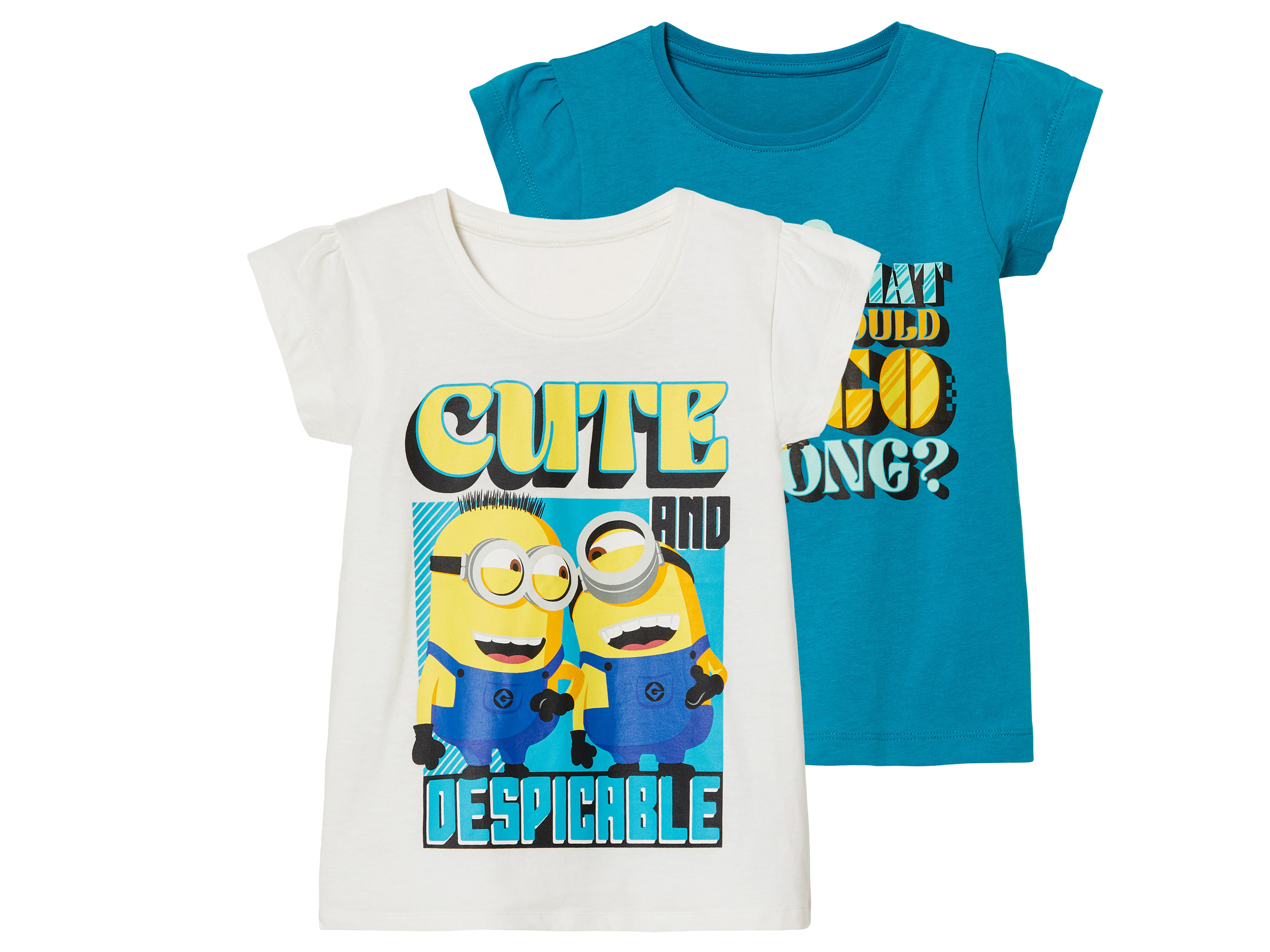 2 peuters T-shirts (98/104, Minions)