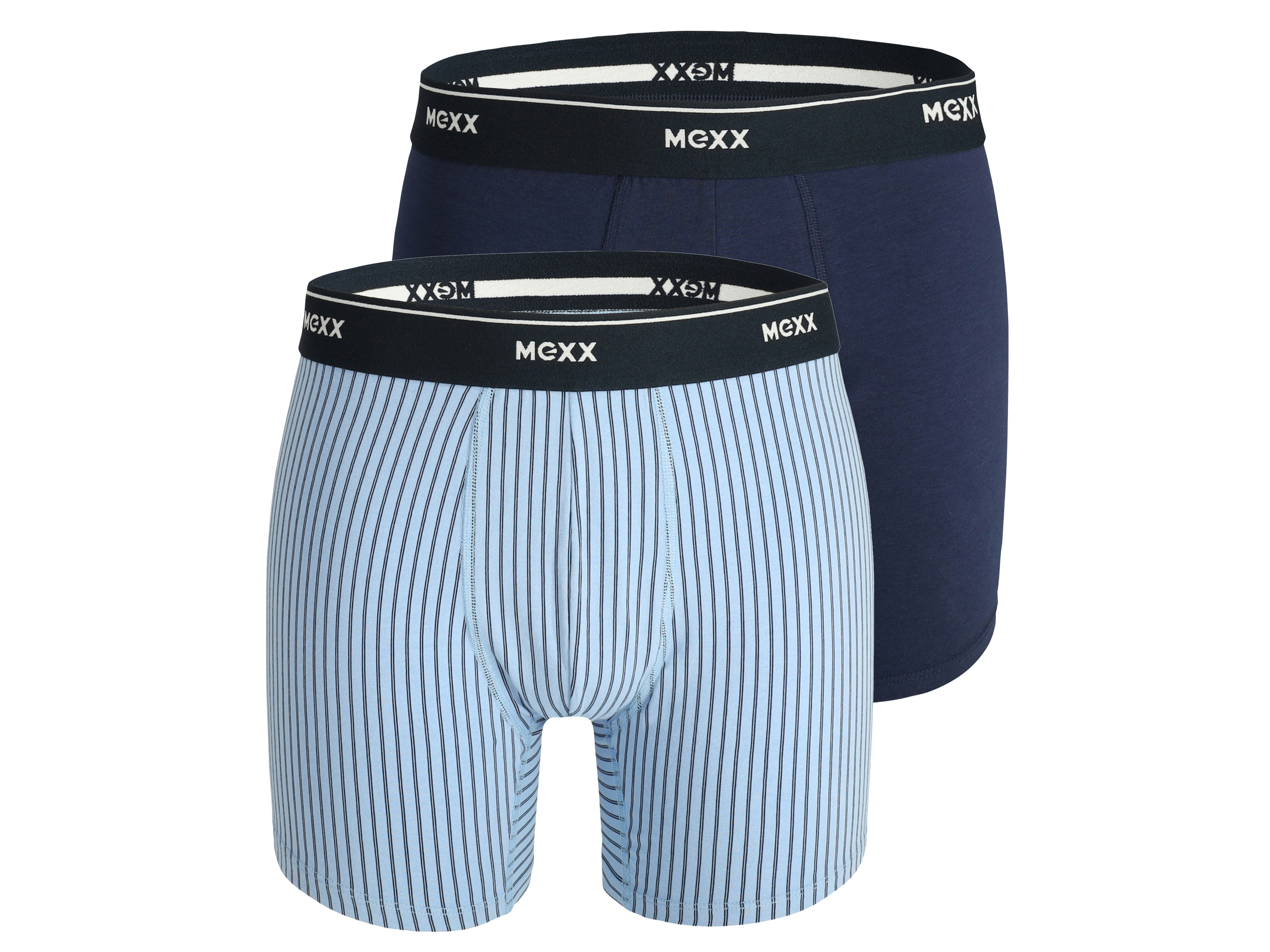 MEXX 2 heren boxers (M, Blauw)