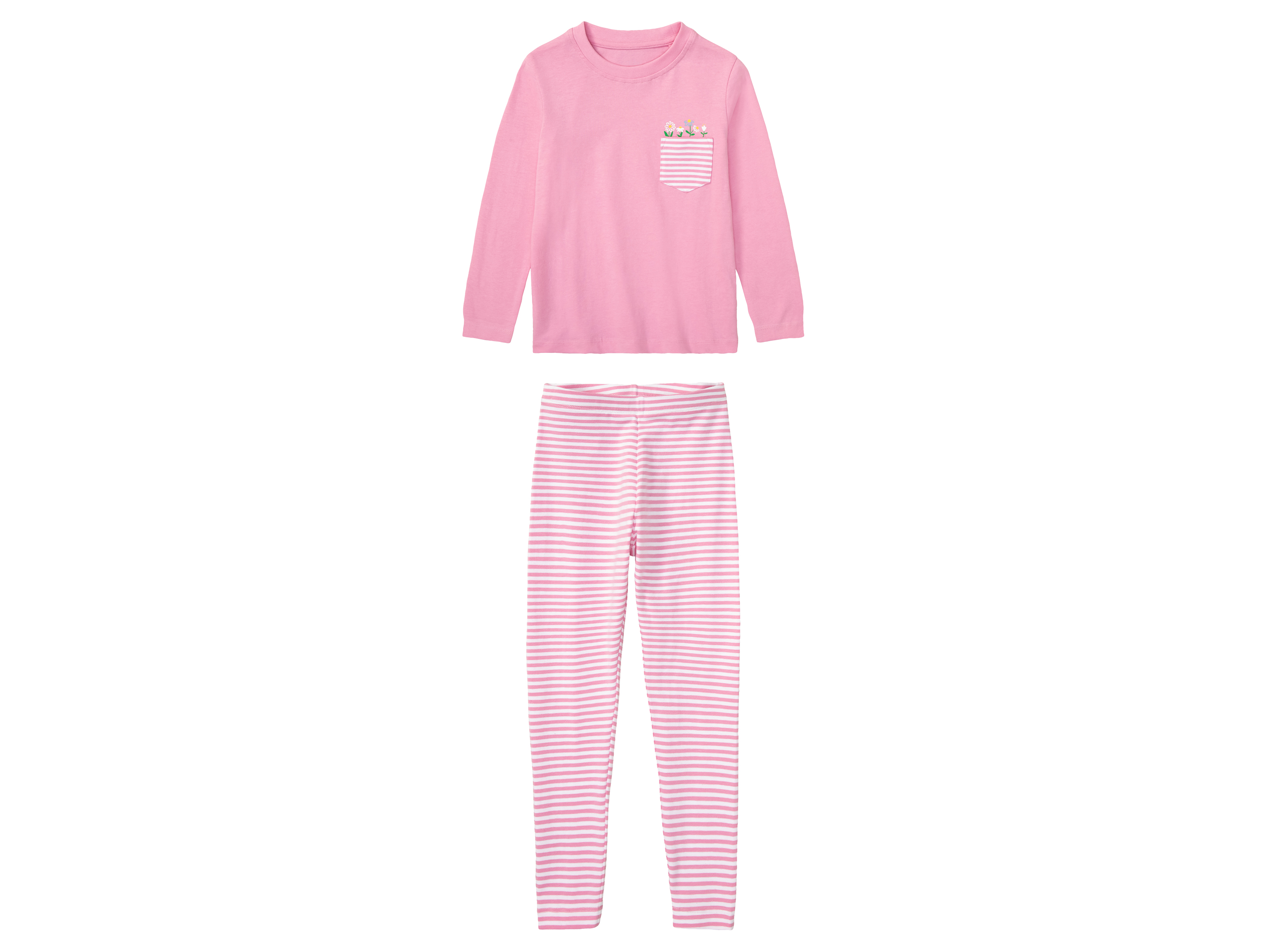 lupilu Meisjes pyjama (98-104, Roze gestreept)