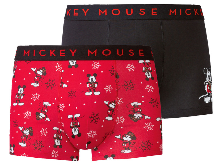 2 herenboxershorts (M, Mickey mouse)