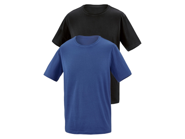 2 heren t-shirts (M (48/50), Zwart/blauw)