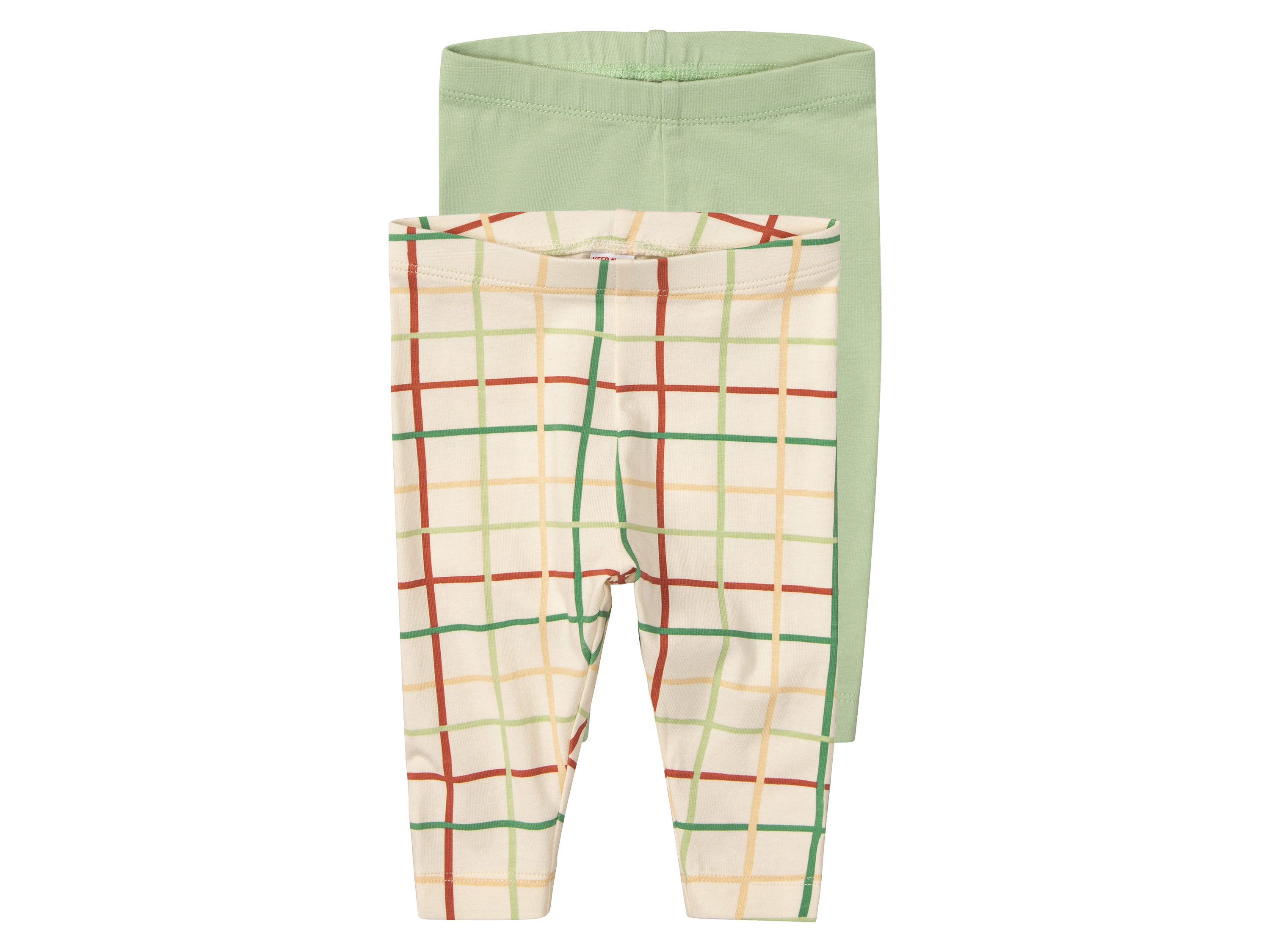 lupilu 2 baby meisjes legging (50/56, Beige/groen)