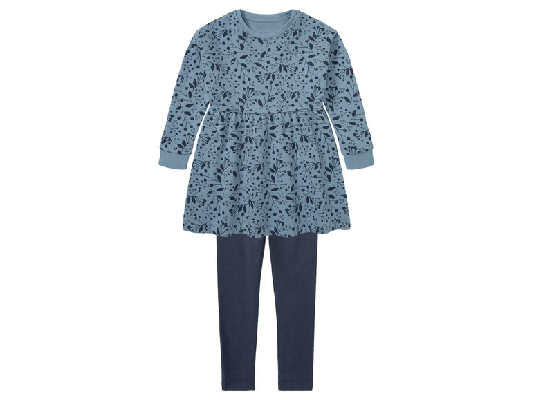 lupilu Kleine kinderen meisjes set, 2-delig, hoog katoengehalte (98/104, Blauw/Marineblauw)