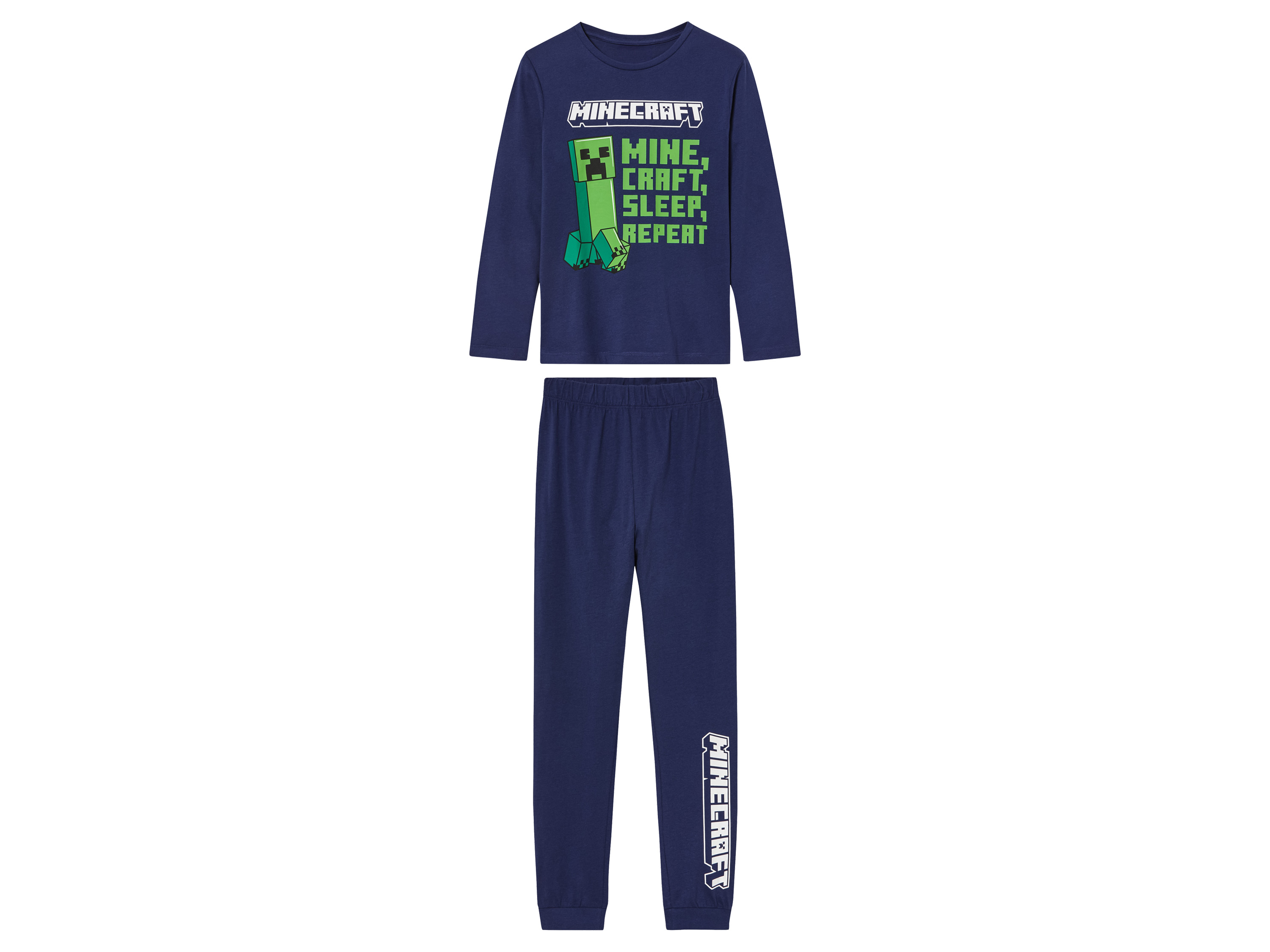 Minecraft Kinder pyjama (Blauw, 158/164)