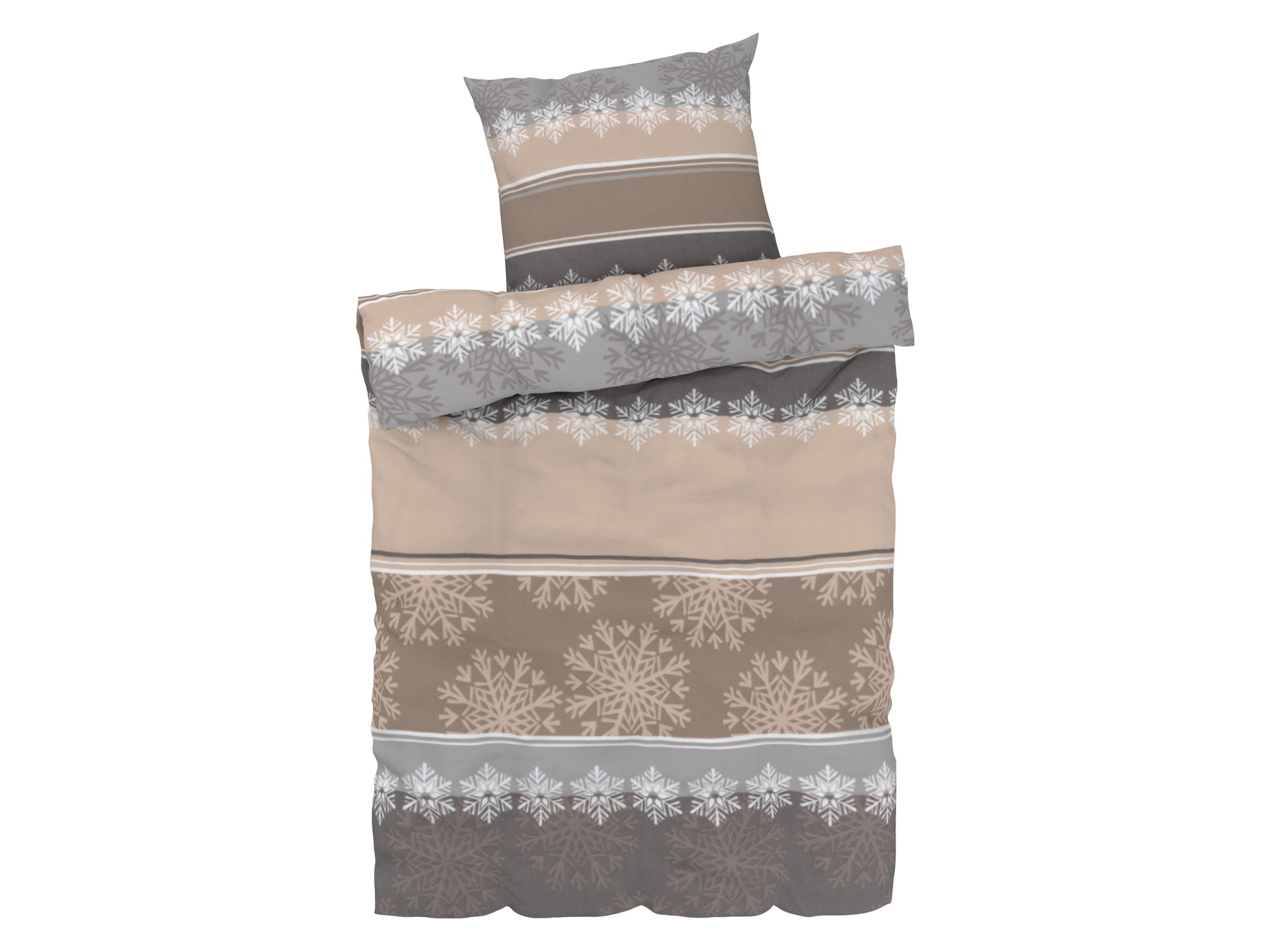 LIVARNO home Fleece dekbedovertrek 140 x 200 cm (Beige)