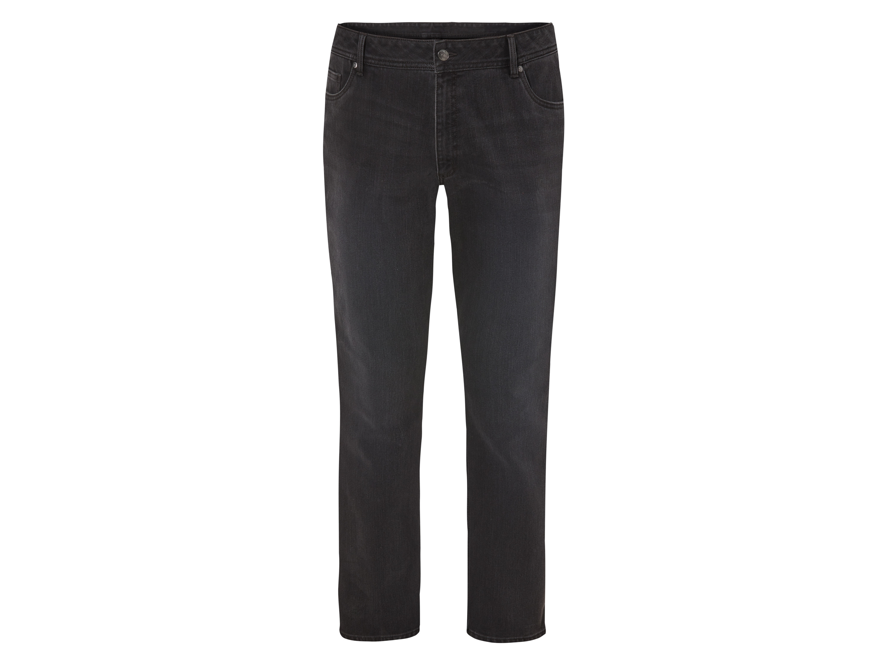 LIVERGY Heren thermo jeans - Straight Fit (44/32, Grijs)